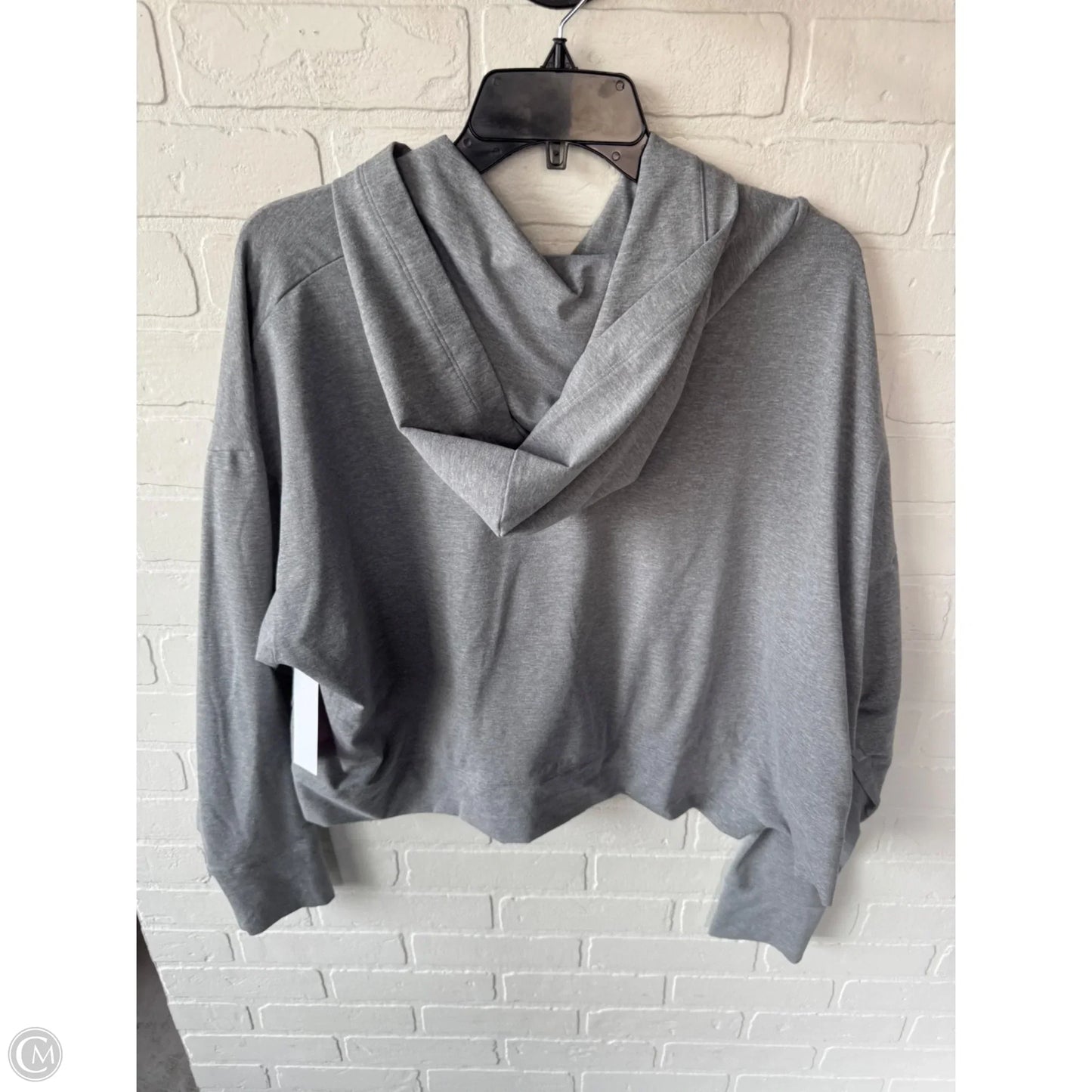Athletic Top Long Sleeve Hoodie By Fabletics In Grey, Size: Xxl