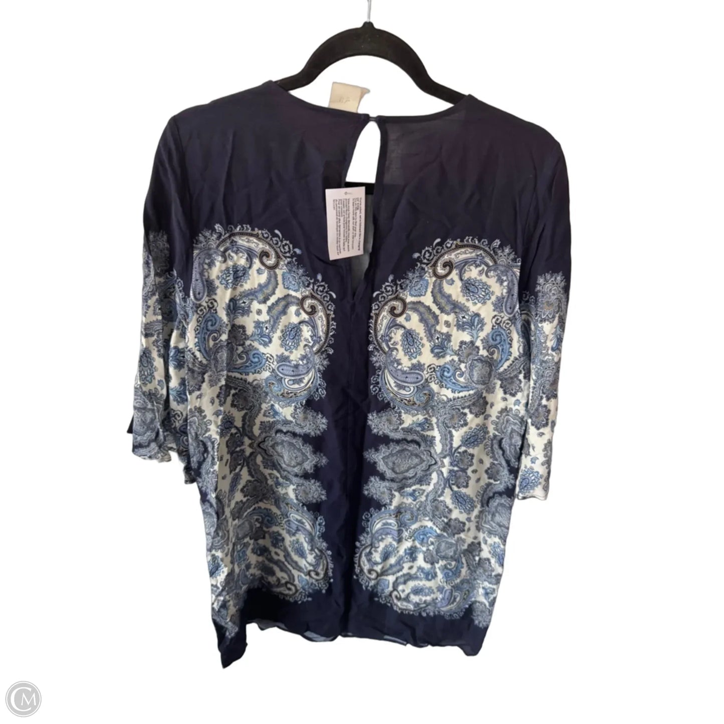 Dress Casual Short By H&m In Blue & Cream, Size: M
