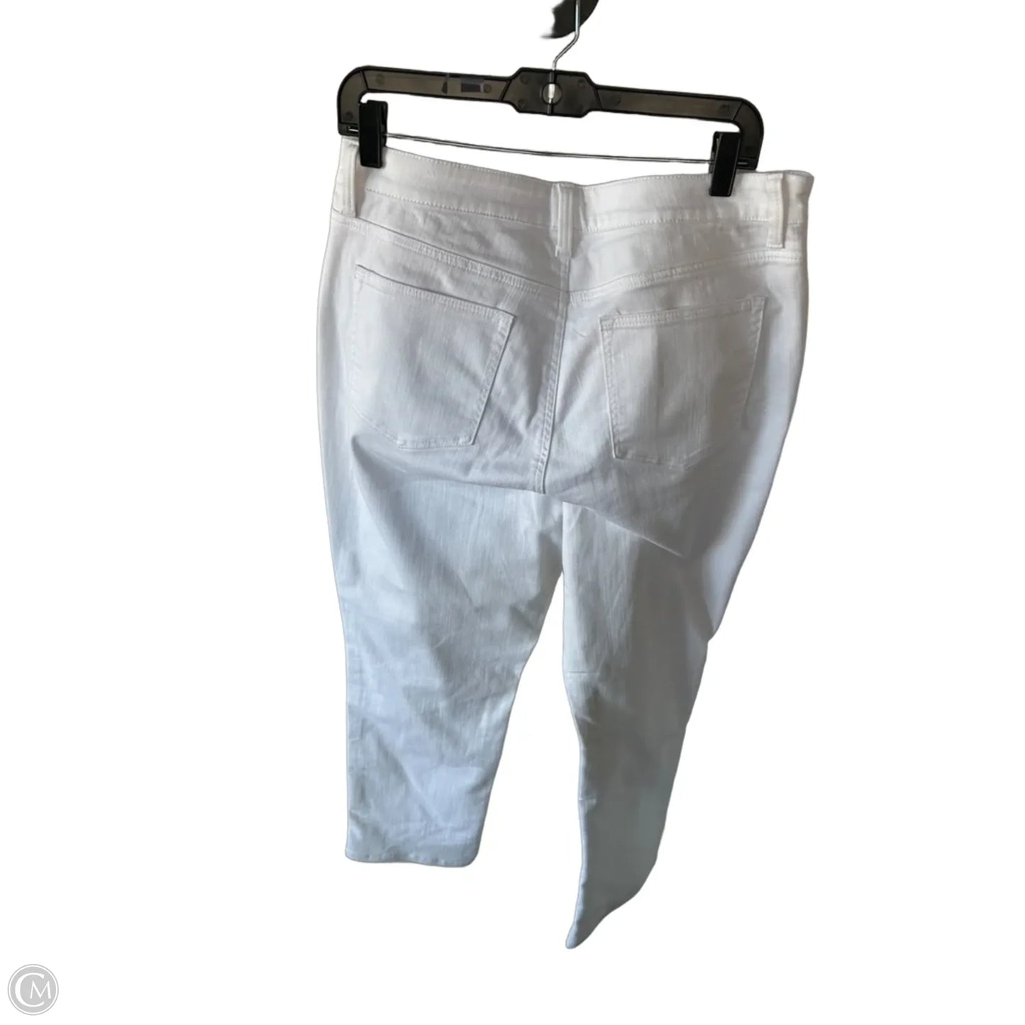 Jeans Straight By Talbots In White Denim, Size: 12p