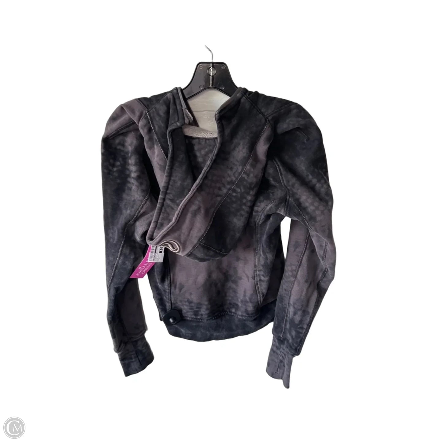 Athletic Sweatshirt Hoodie By Lululemon In Black & Purple, Size: M