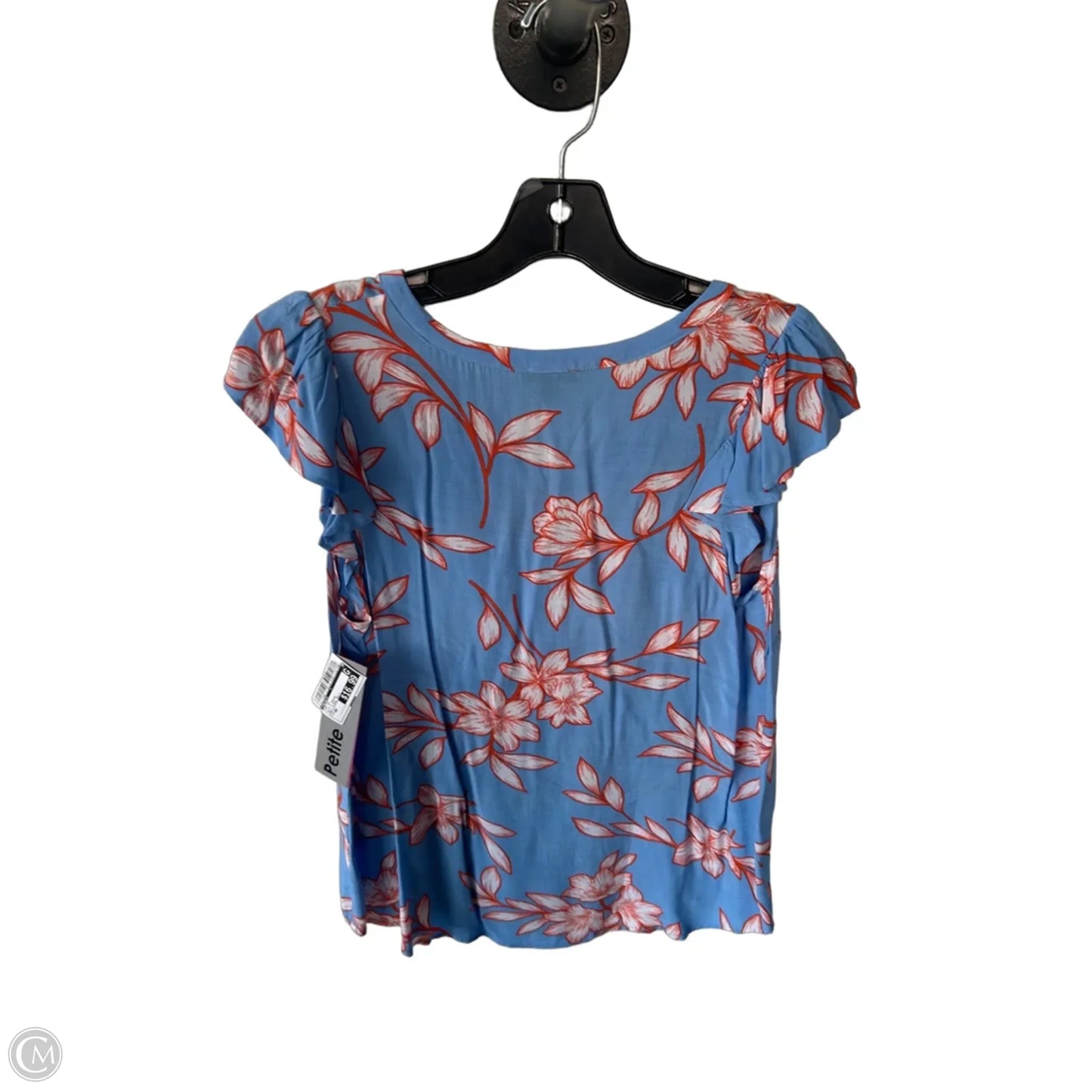 Top Short Sleeve By Talbots In Blue & Orange, Size: Mp