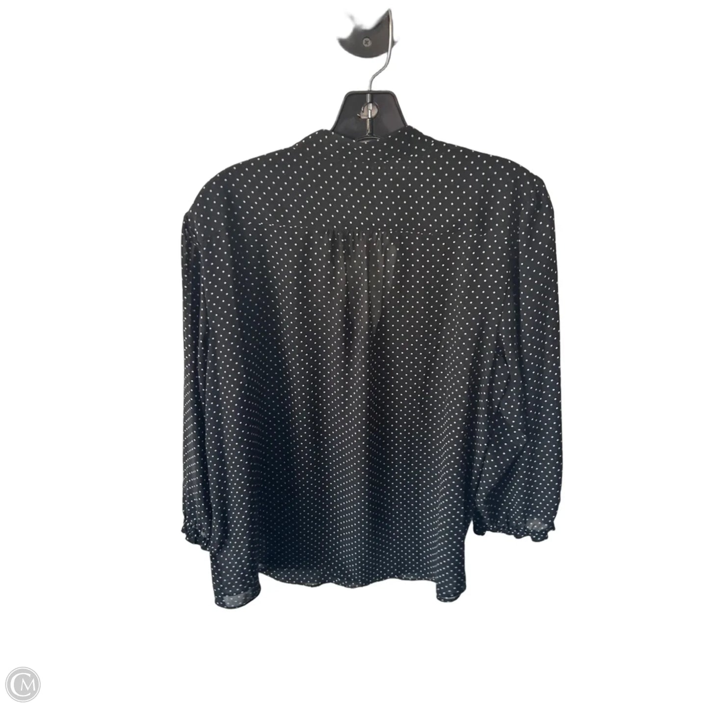Top Long Sleeve By Chaps In Black & White, Size: Xs