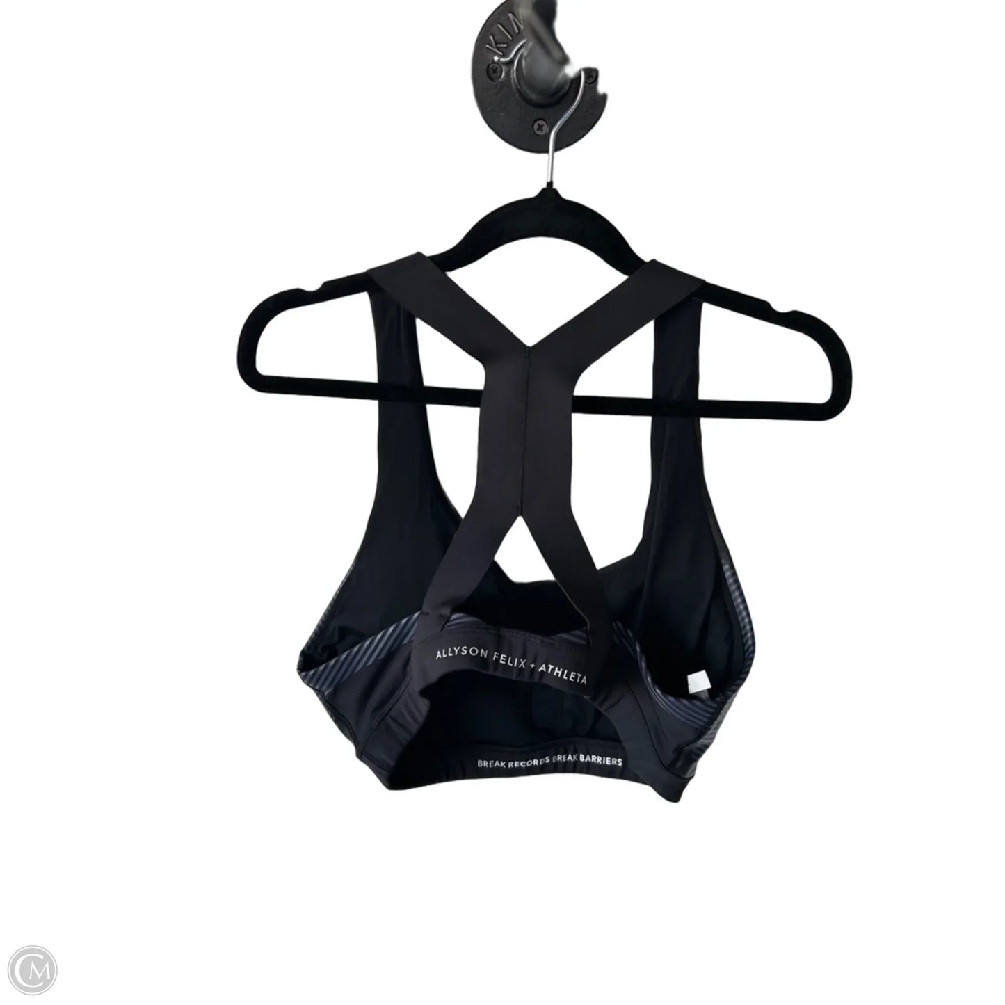 Athletic Bra By Athleta In Black & Blue, Size: L