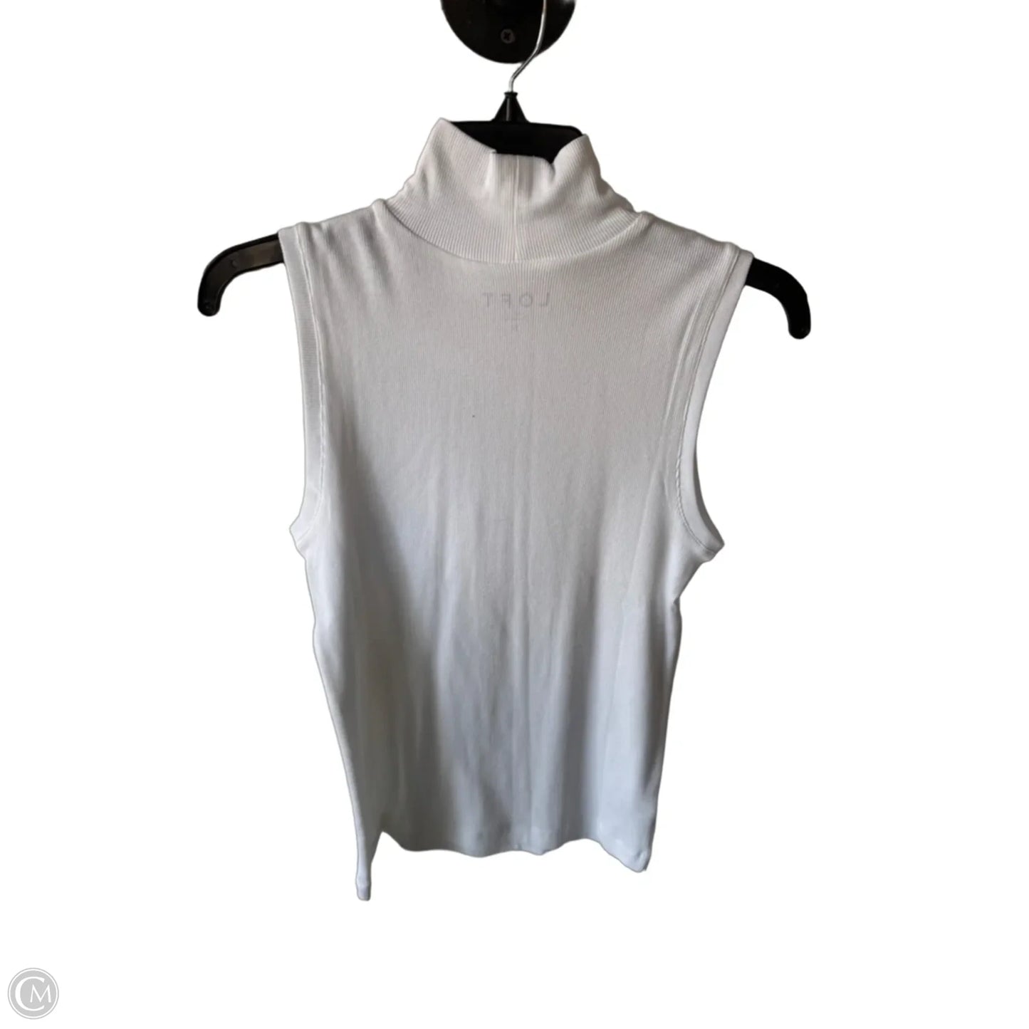 Top Sleeveless By Loft In White, Size: M