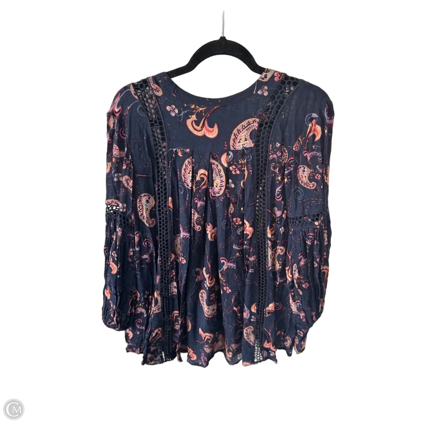 Tunic Long Sleeve By Free People In Blue & Orange, Size: Xs