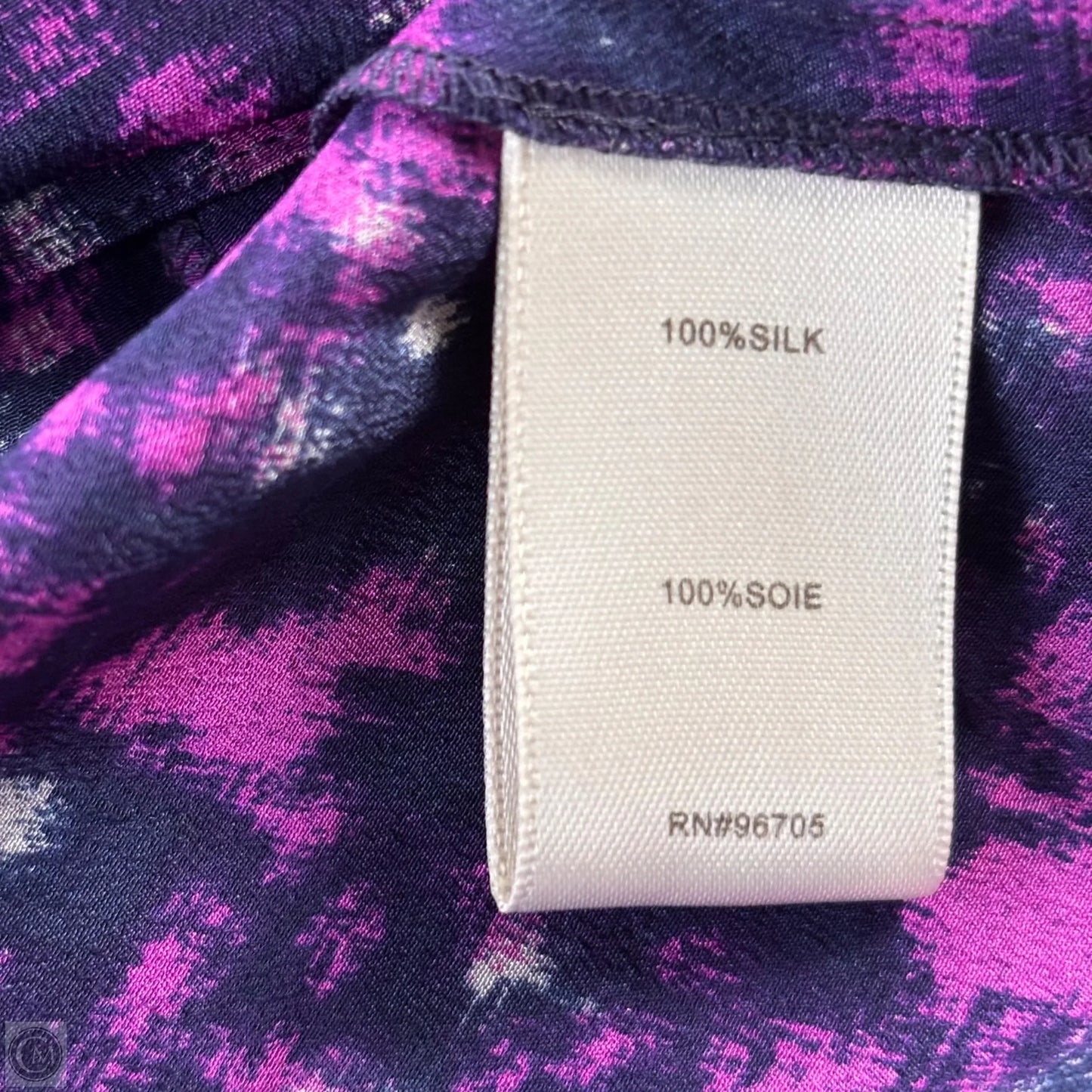 Blouse Long Sleeve By Rebecca Taylor In Blue & Purple, Size: S