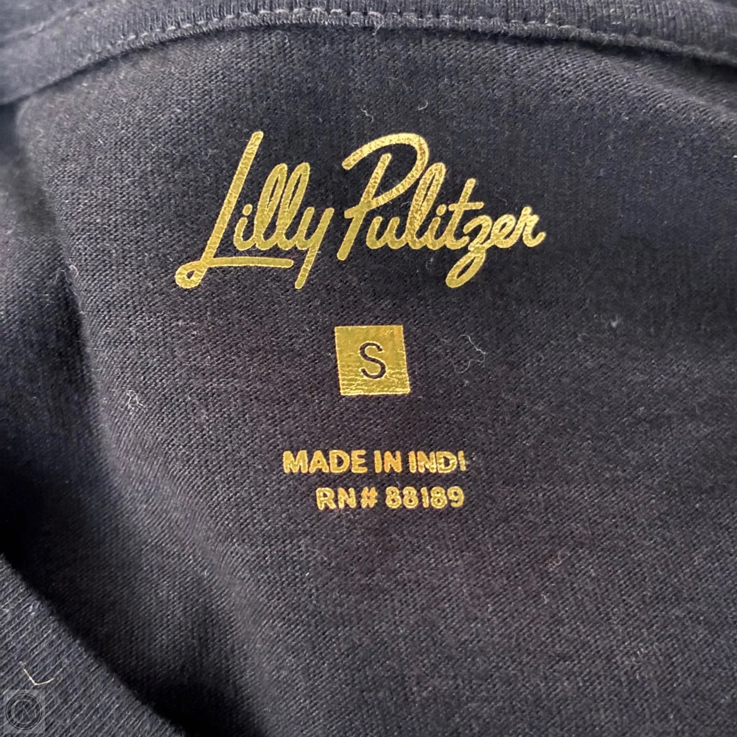 Top Long Sleeve Designer By Lilly Pulitzer In Black, Size: S