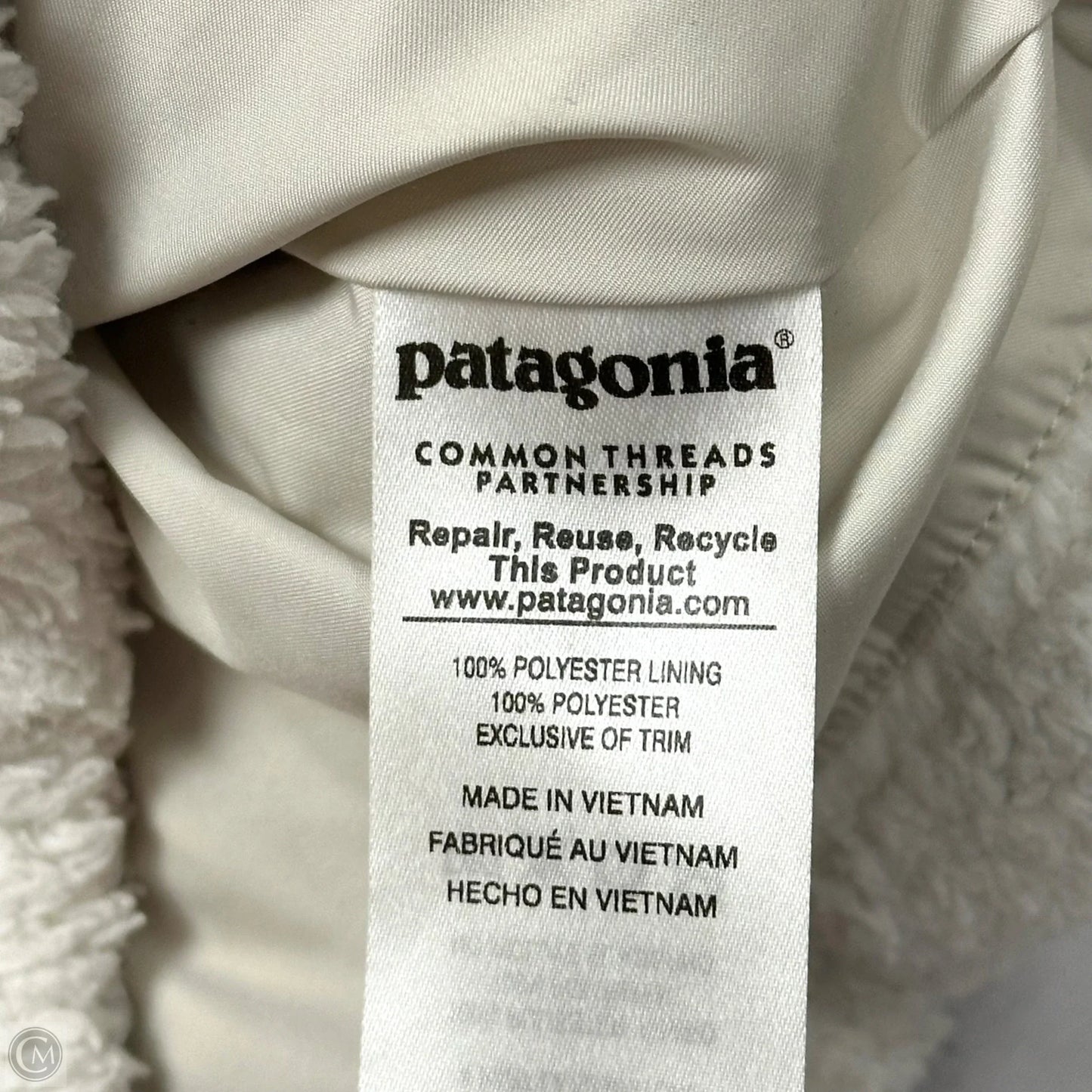 Jacket Fleece By Patagonia In White, Size: S