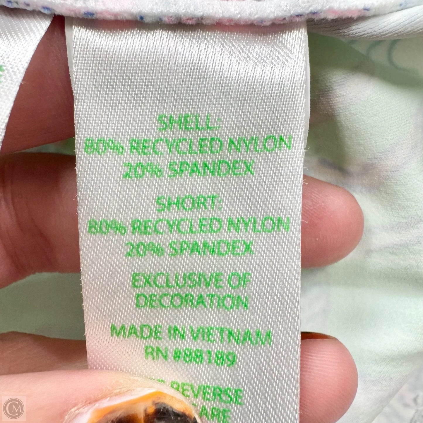 Skort Designer By Lilly Pulitzer In Green & Pink, Size: M