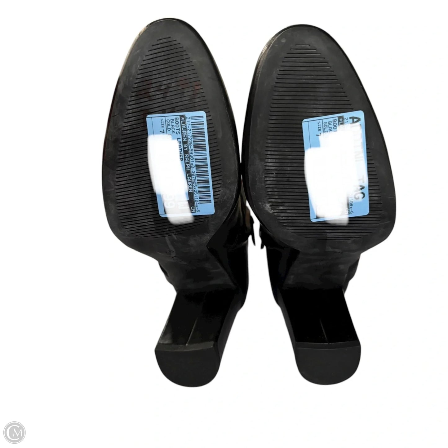 Boots Leather By Lauren By Ralph Lauren In Black, Size: 7