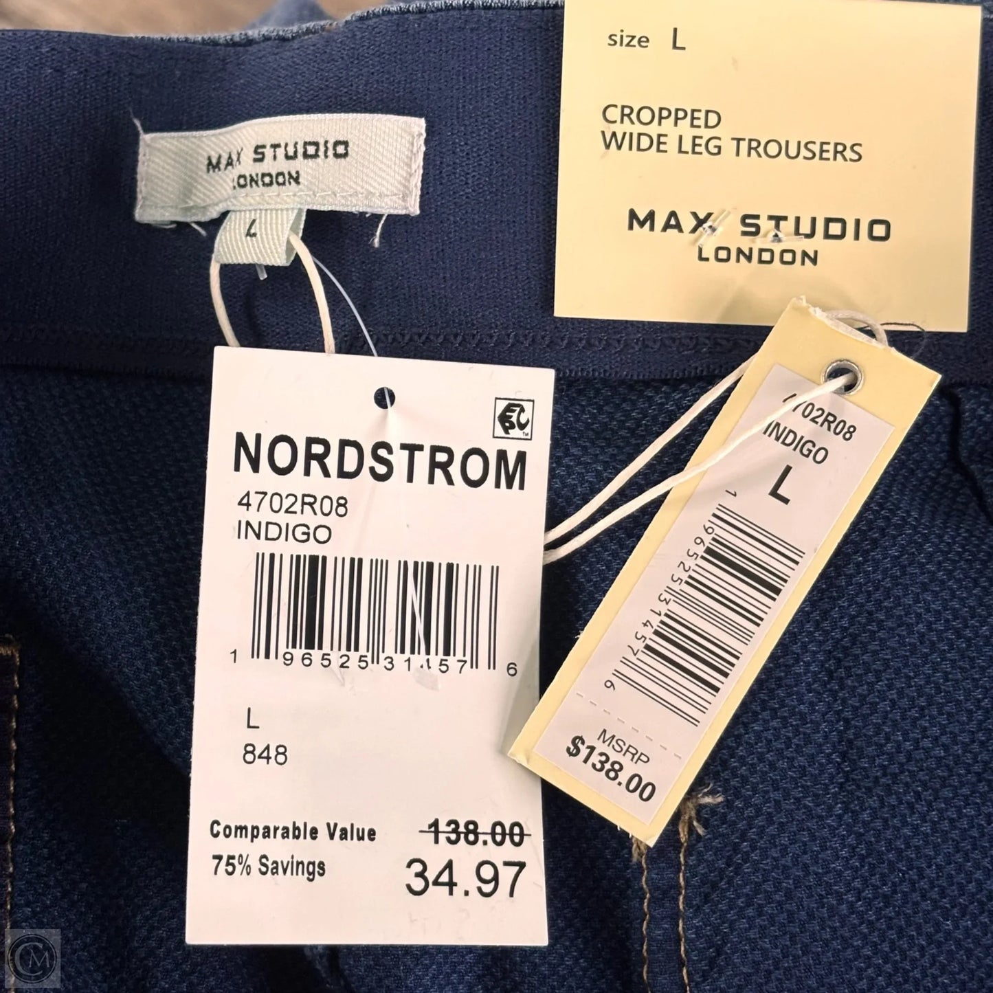 Pants Wide Leg By Max Studio In Blue, Size: L