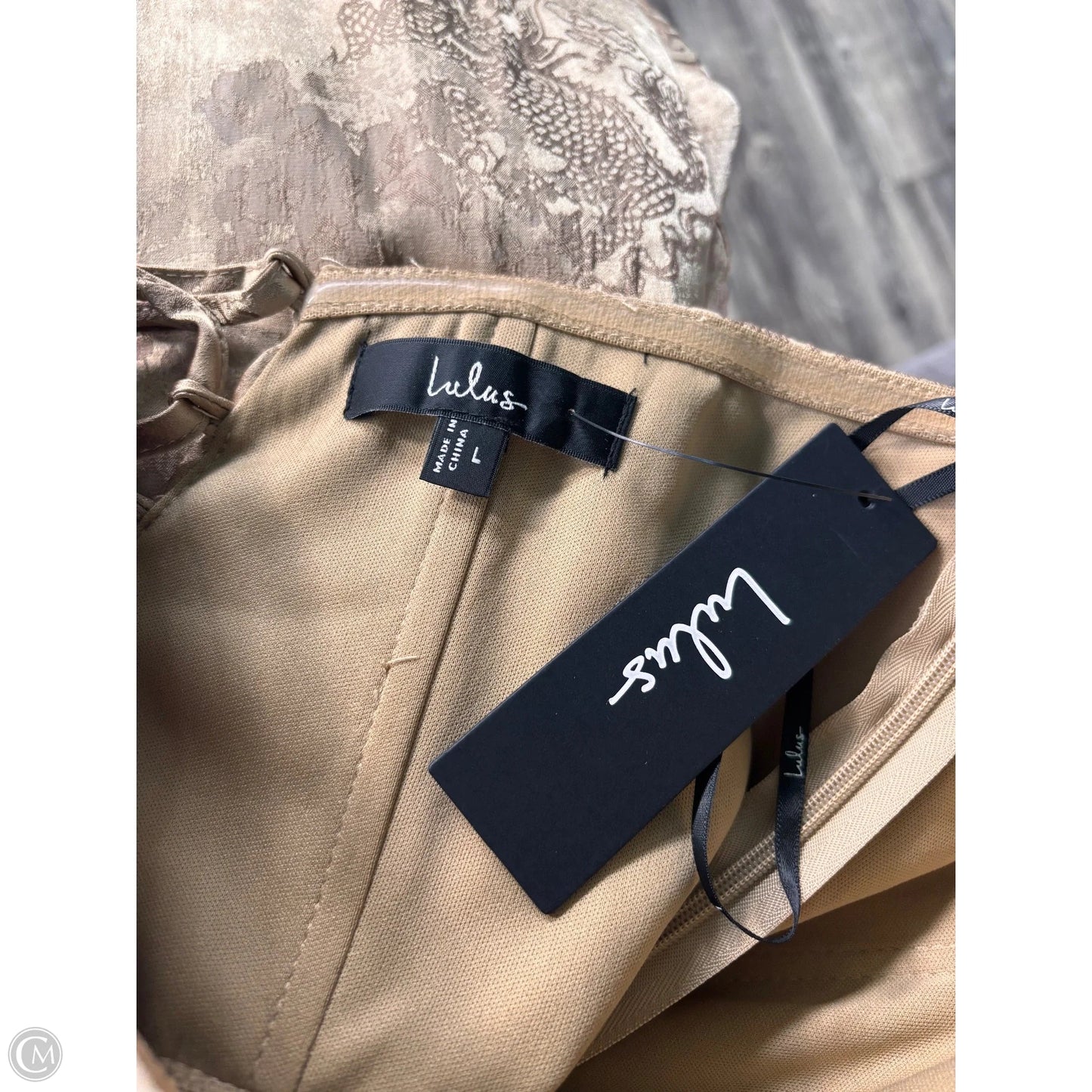 Dress Party Long By Lulus In Brown, Size: L