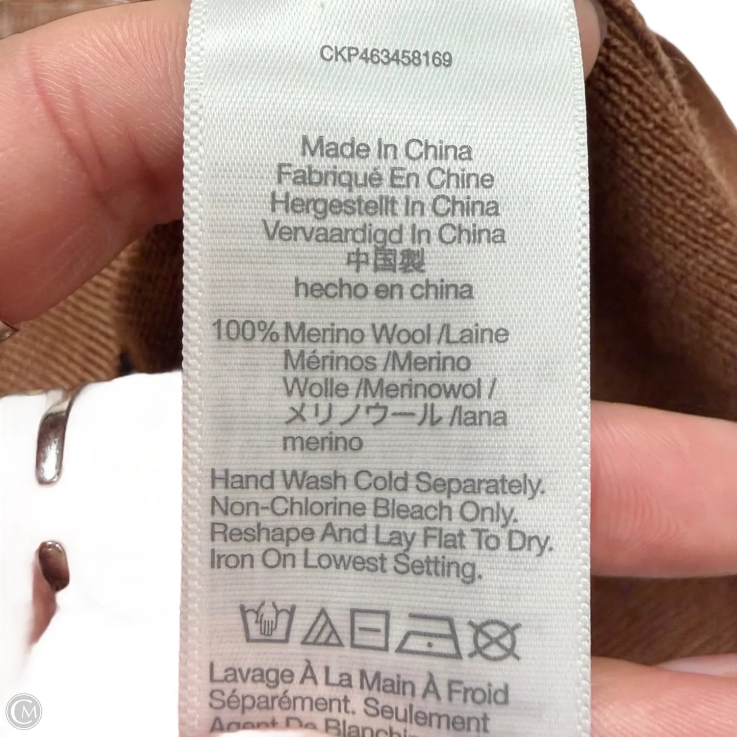 Top Long Sleeve By Madewell In Brown, Size: S