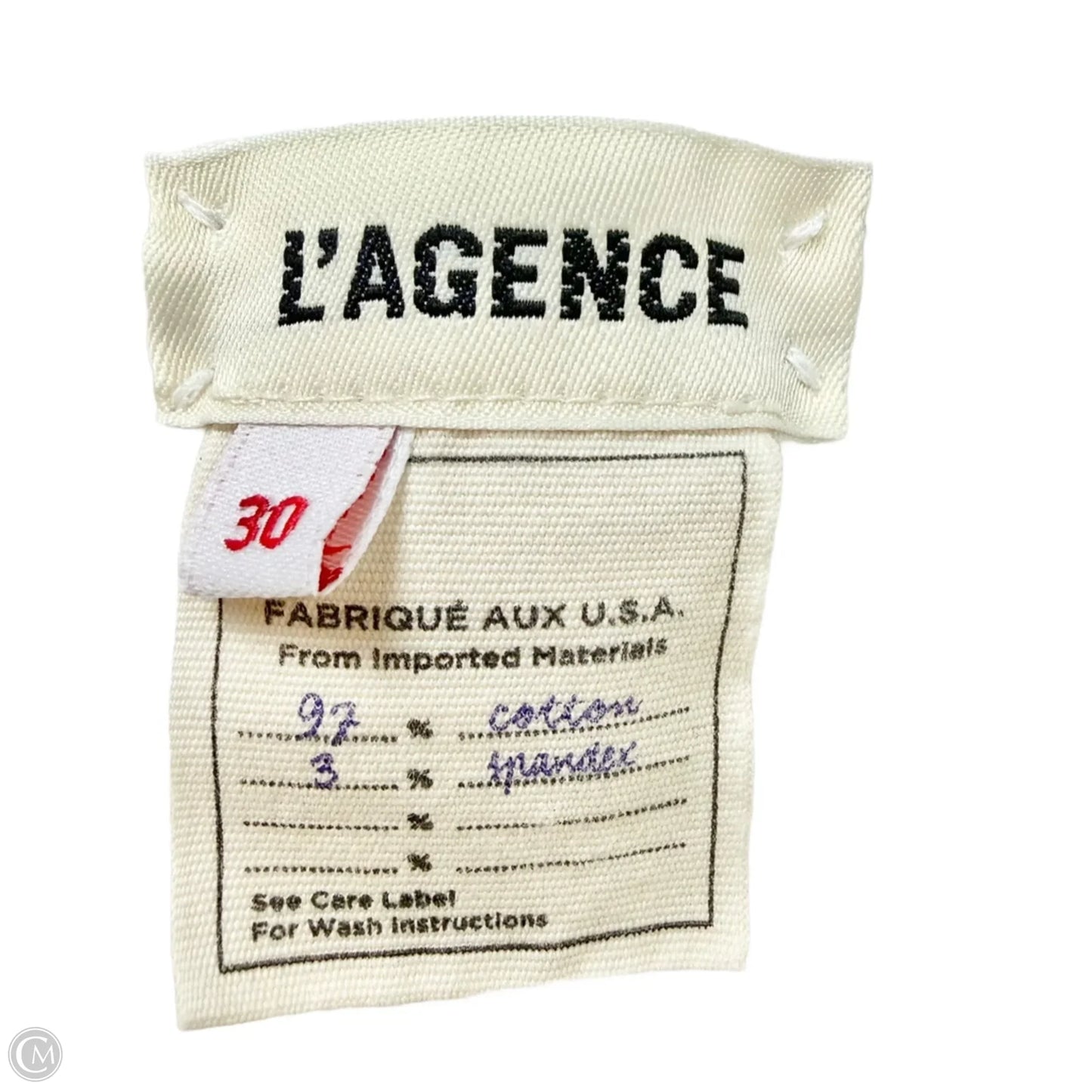 Pants Corduroy By L Agence In White, Size: 10