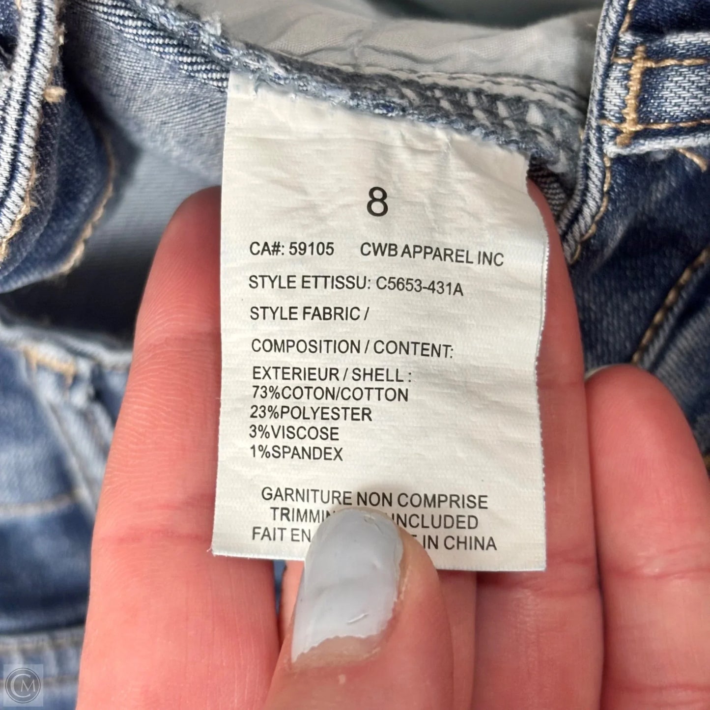 Jeans Boot Cut By Charlie B In Blue Denim, Size: 8