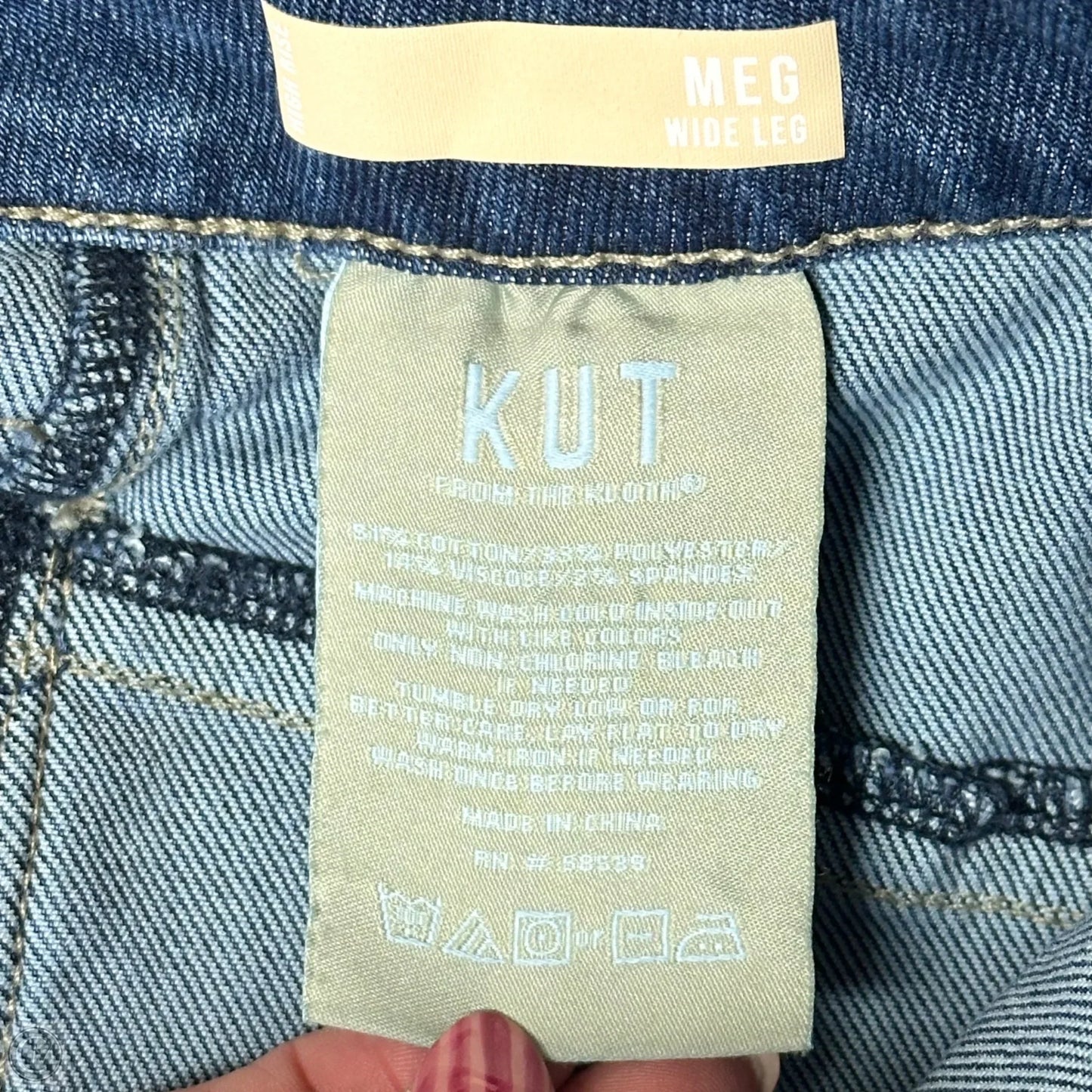 Jeans Boot Cut By Kut In Blue Denim, Size: 12p