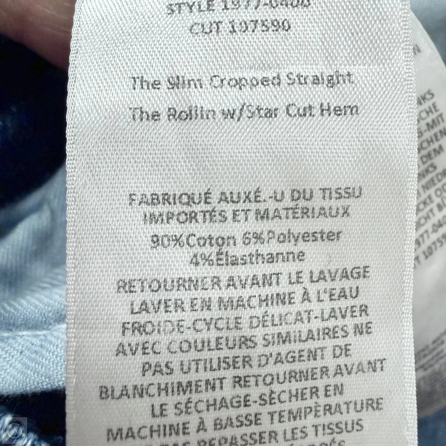 Jeans Cropped By Current/elliott In Blue Denim, Size: 4