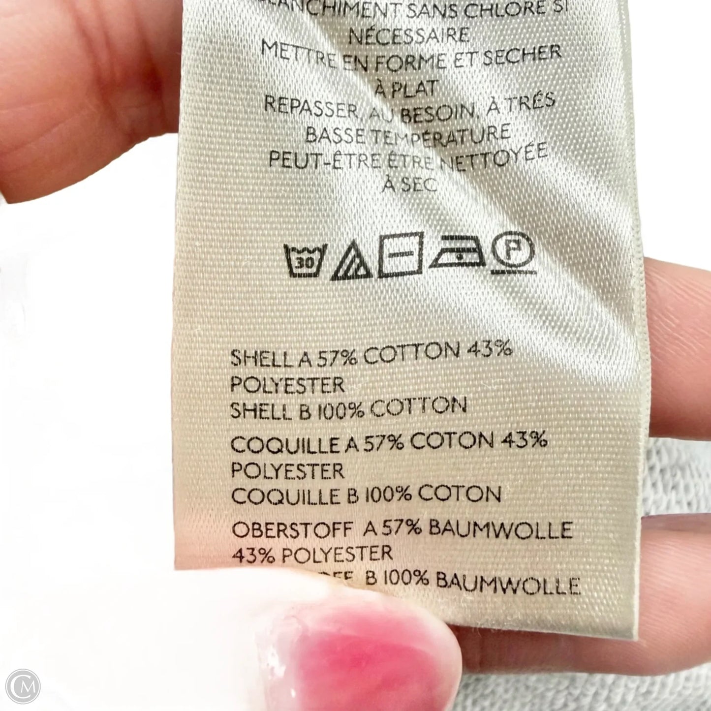 Sweatshirt Crewneck By Maeve In Grey & White, Size: L