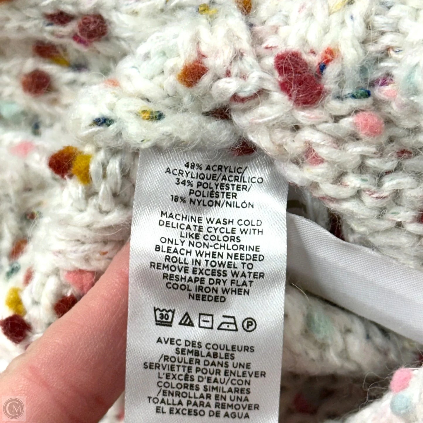 Sweater By Loft In Cream, Size: L