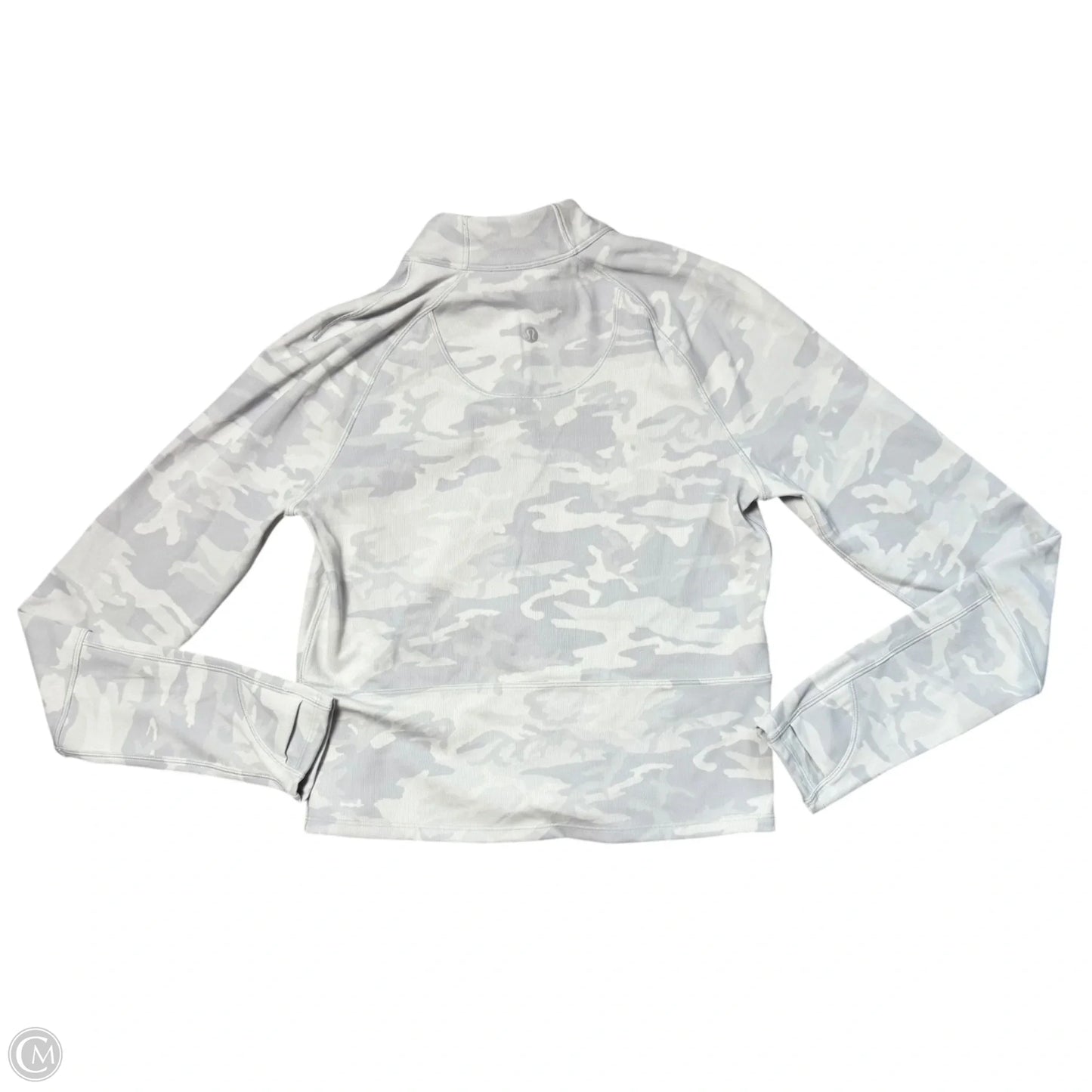 Athletic Top Long Sleeve Collar By Lululemon In Camouflage Print, Size: S