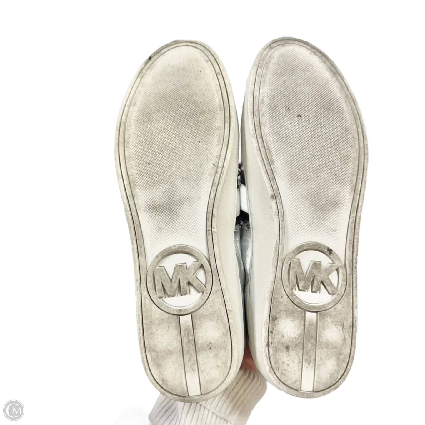 Shoes Sneakers By Michael By Michael Kors In Silver, Size: 9