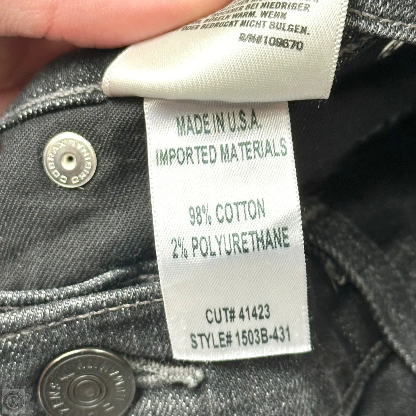 Jeans Boyfriend By Citizens Of Humanity In Black Denim, Size: 10