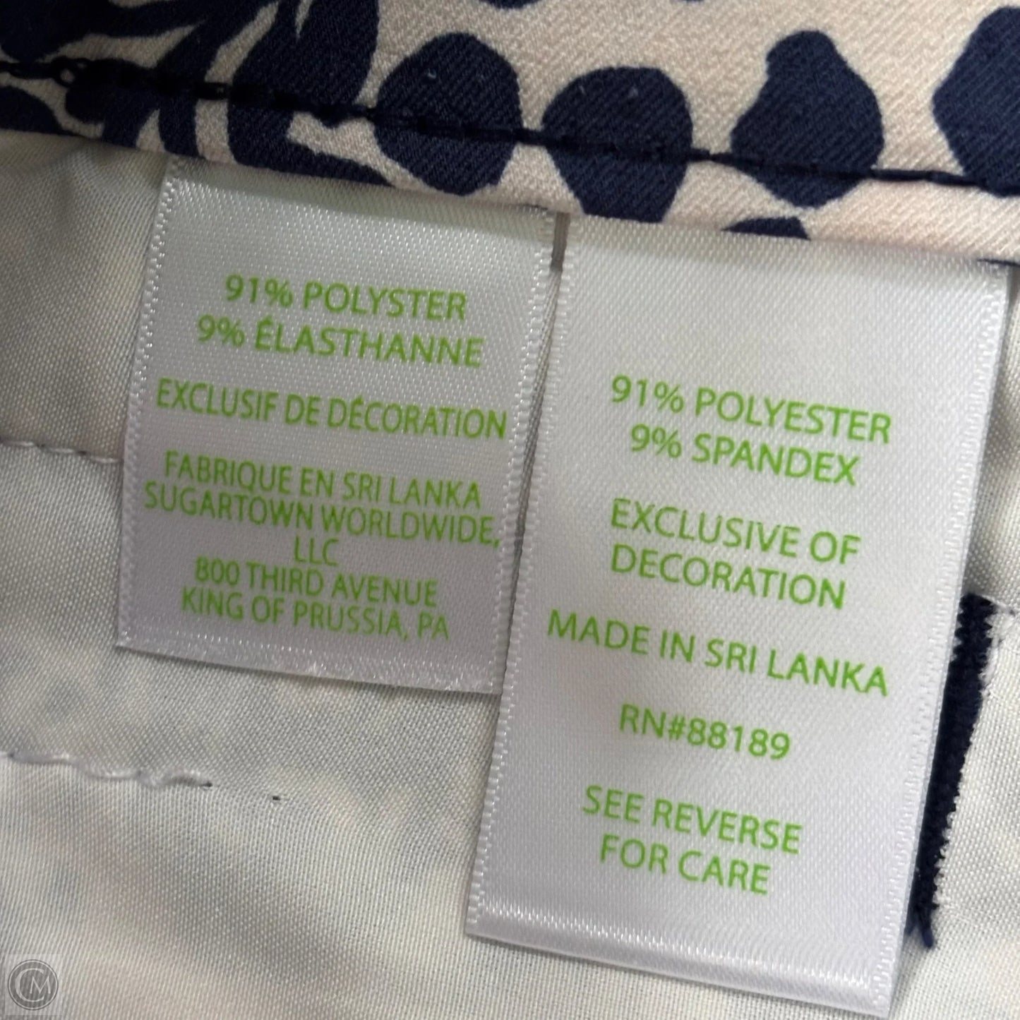 Pants Designer By Lilly Pulitzer In Blue & White, Size: 4