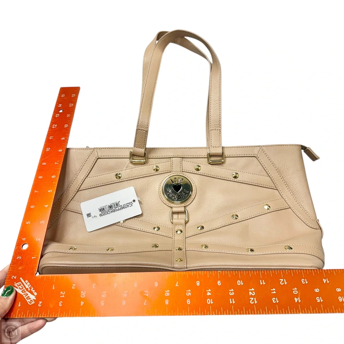 Handbag Leather By Love Moschino, Size: Large