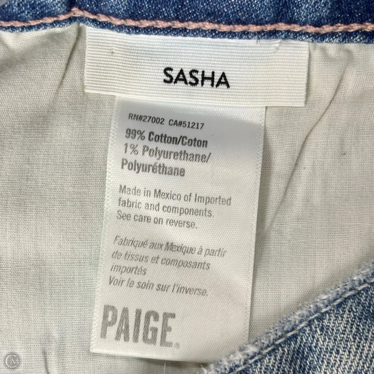 Jeans Flared By Paige In Blue Denim, Size: 14
