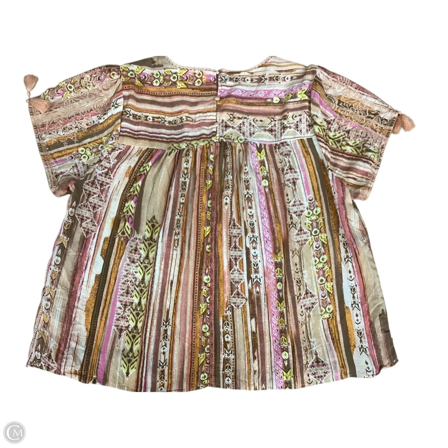 Top Short Sleeve By Savanna Jane In Peach, Size: 3x