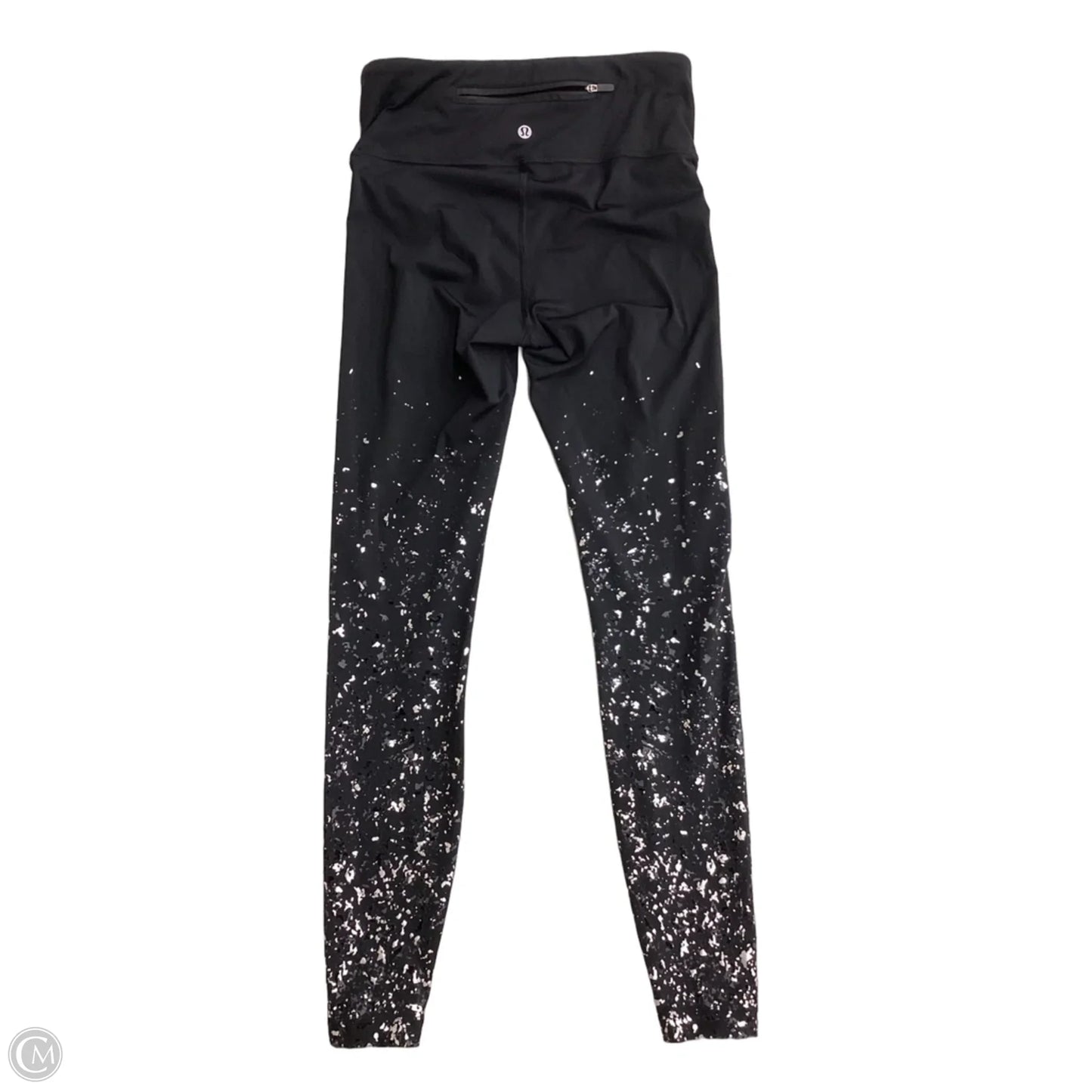 Athletic Leggings By Lululemon In Black & Silver, Size: 6
