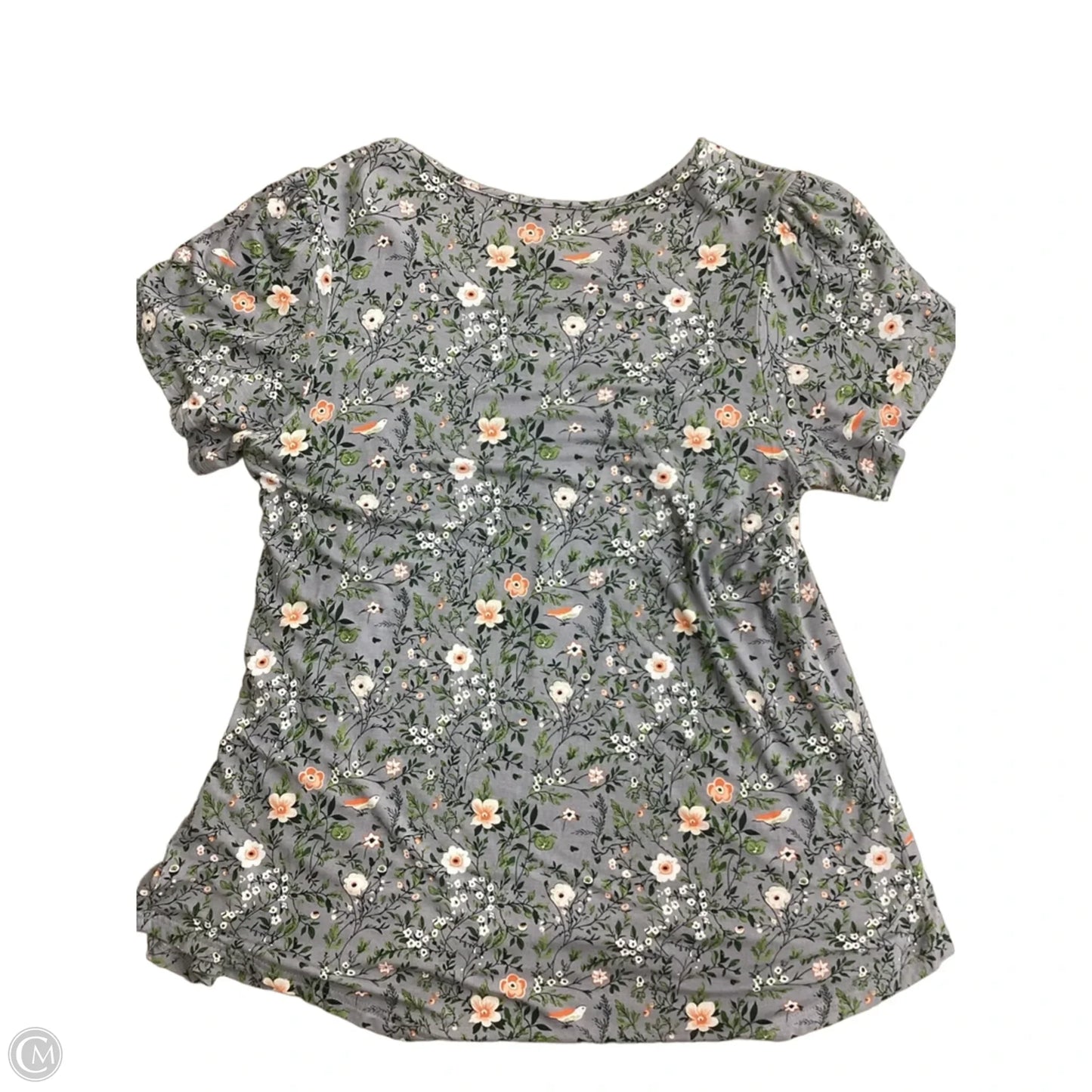 Top Short Sleeve By Clothes Mentor In Floral Print, Size: Xl