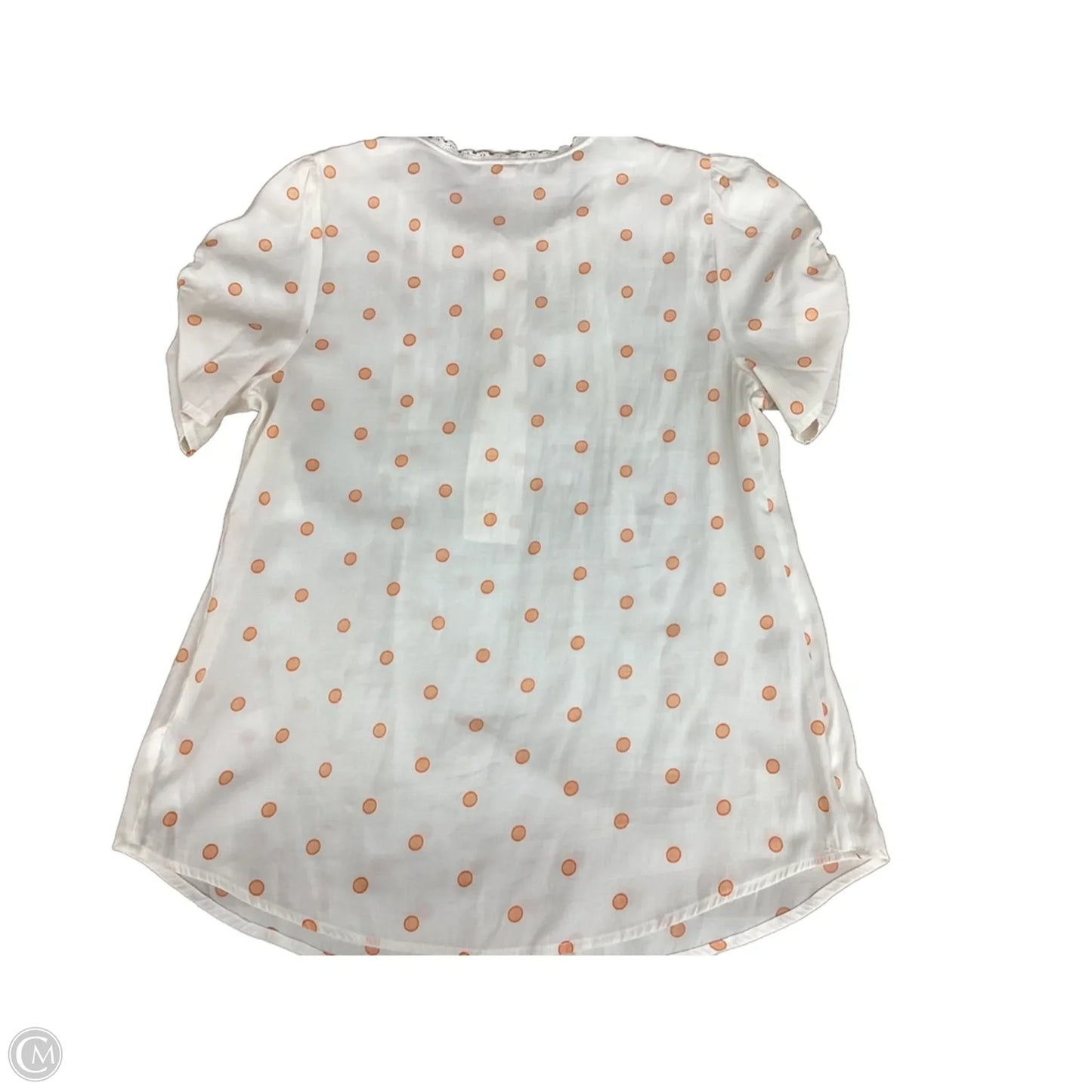 Blouse Short Sleeve By Clothes Mentor In Polkadot Pattern, Size: L