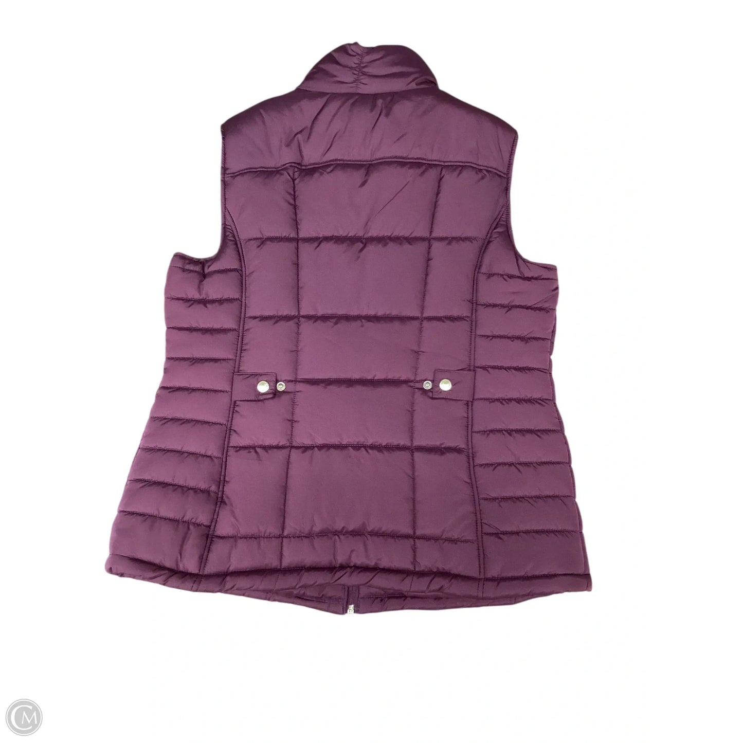 Vest Puffer & Quilted By Weatherproof In Maroon, Size: L