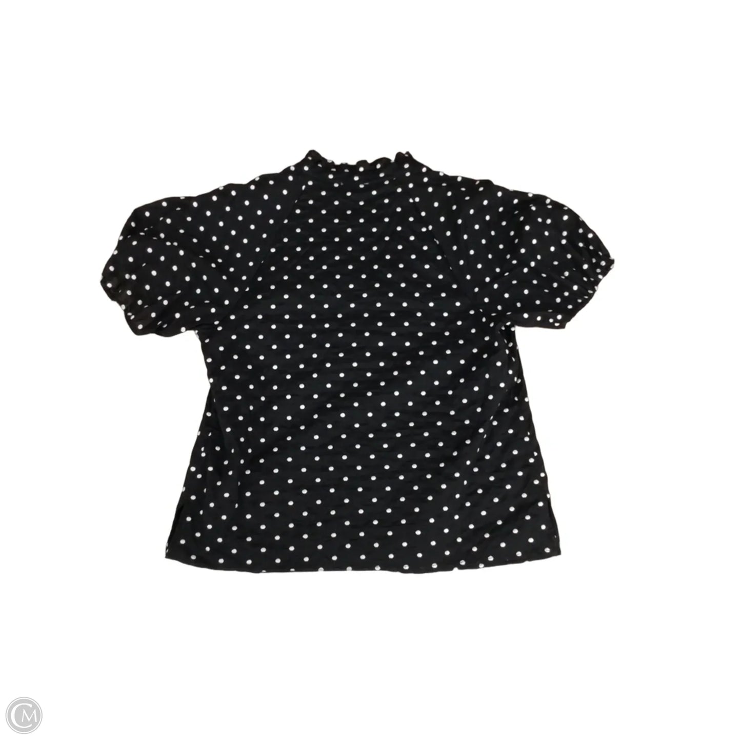 Blouse Short Sleeve By Cece In Polkadot Pattern, Size: L