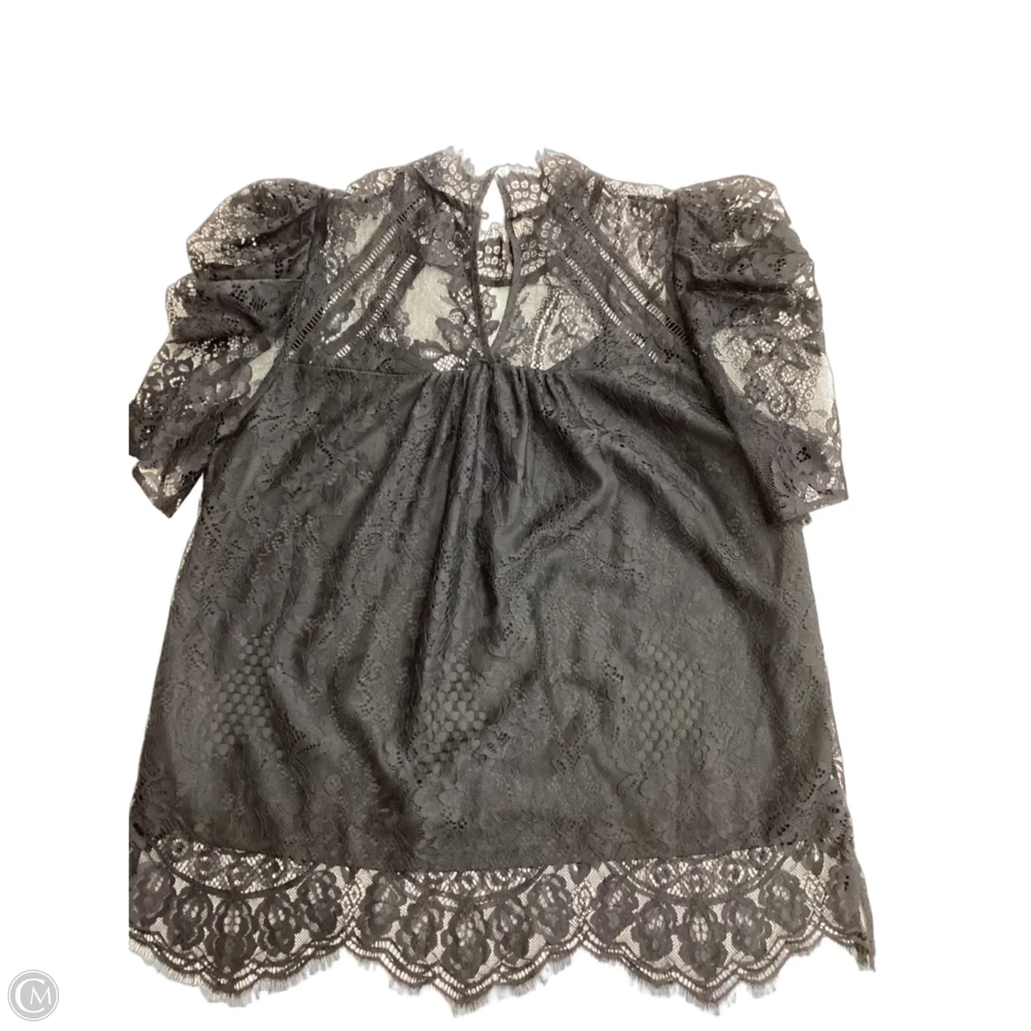 Top Short Sleeve By Savanna Jane In Black, Size: L