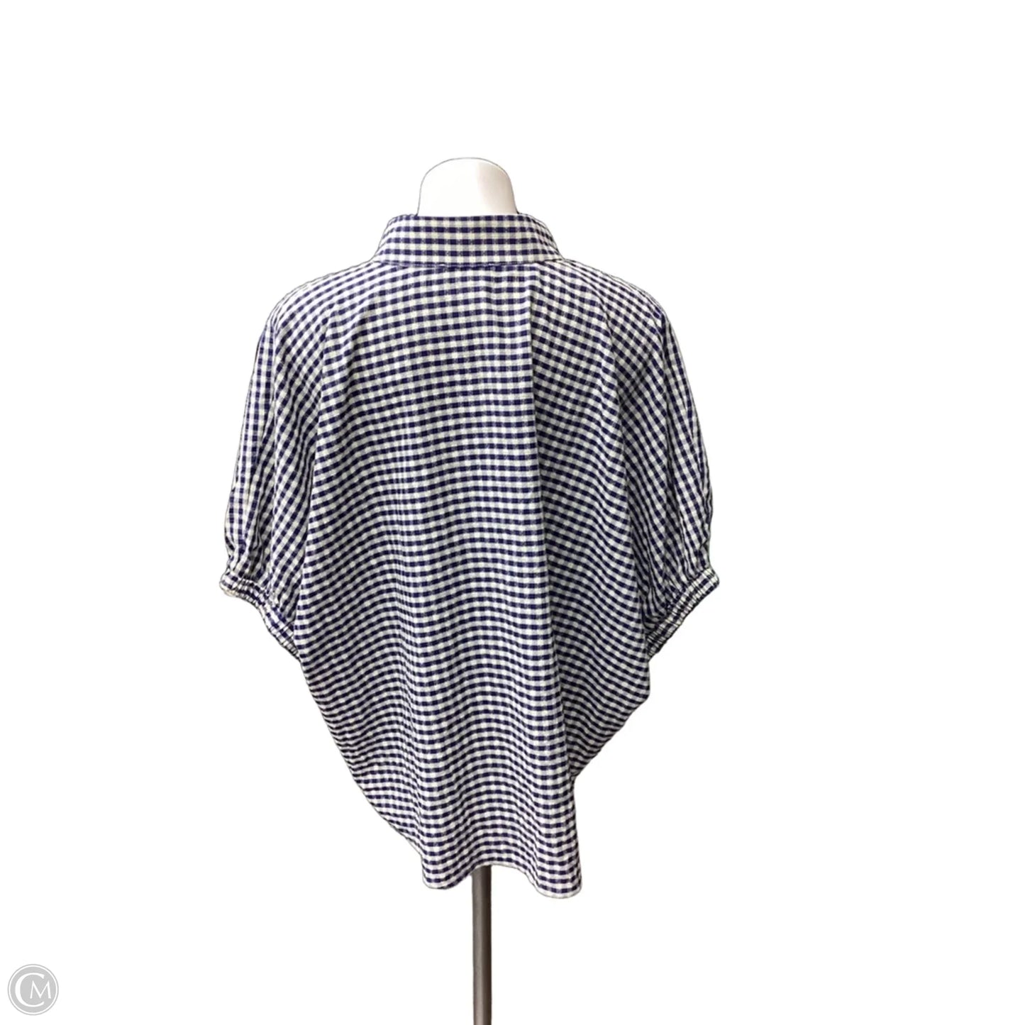 Top Short Sleeve By Entro In Checkered Pattern, Size: 2x