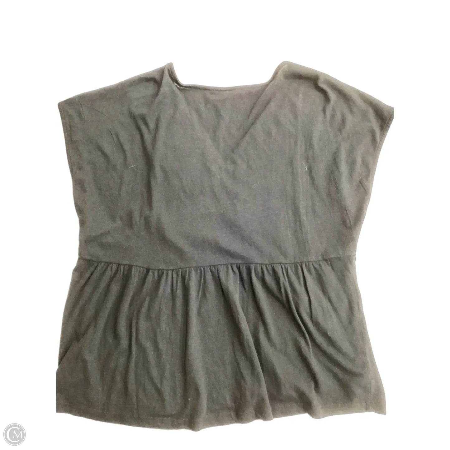 Top Short Sleeve By Lucky Brand In Black & Cream, Size: L
