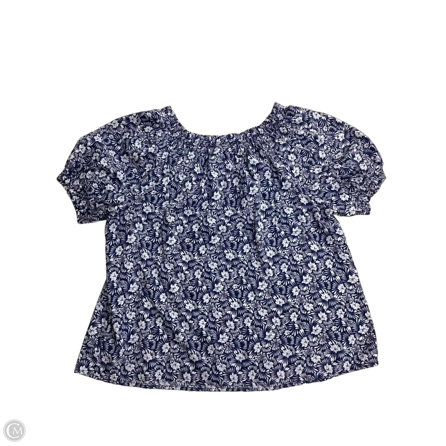 Top Short Sleeve By St Johns Bay In Blue, Size: 1x
