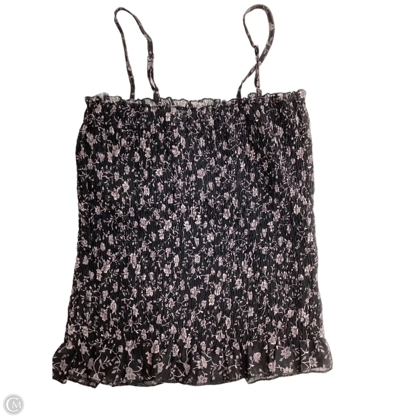 Tank Top By Clothes Mentor In Black & Purple, Size: 1x
