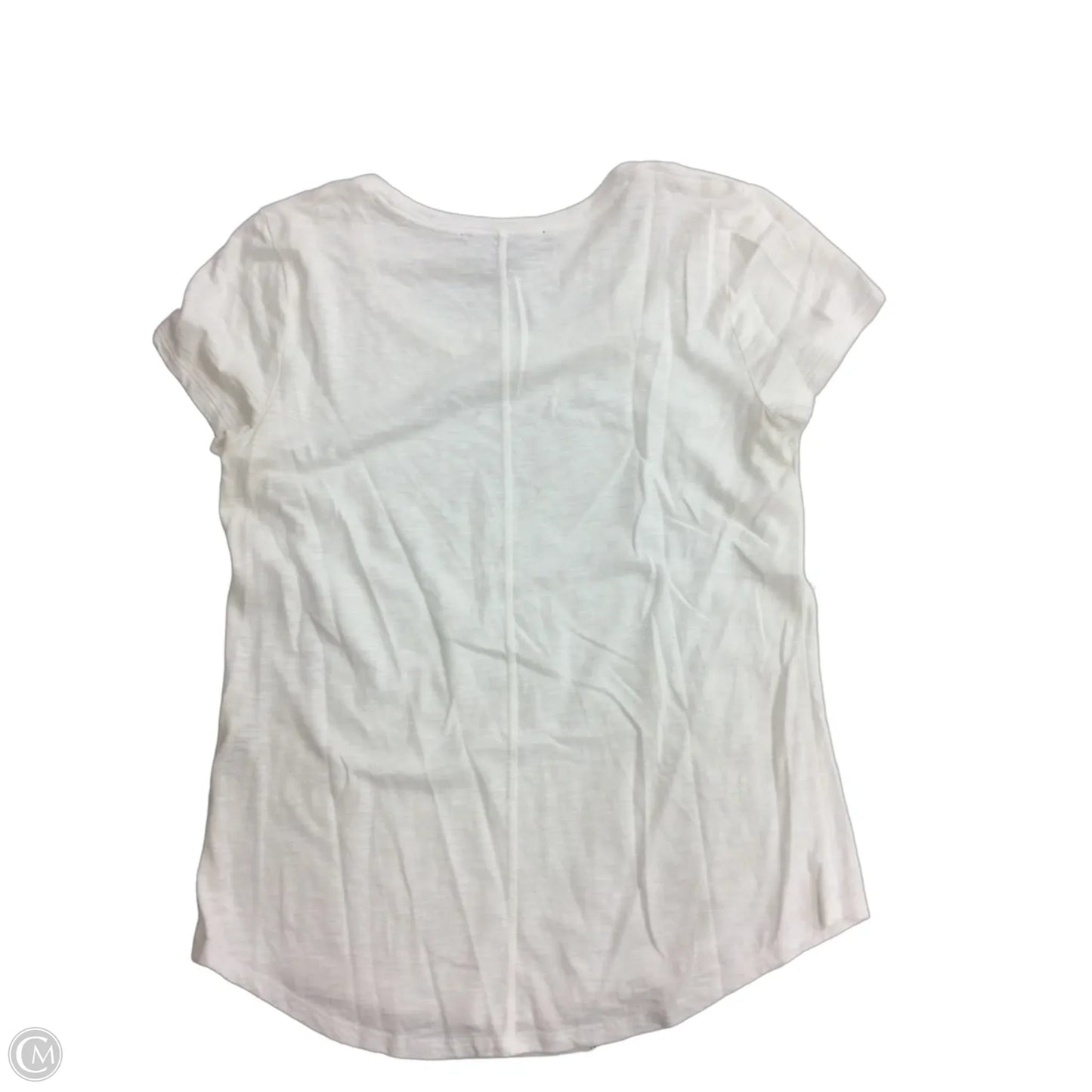 Top Short Sleeve Basic By White House Black Market In Ivory, Size: S