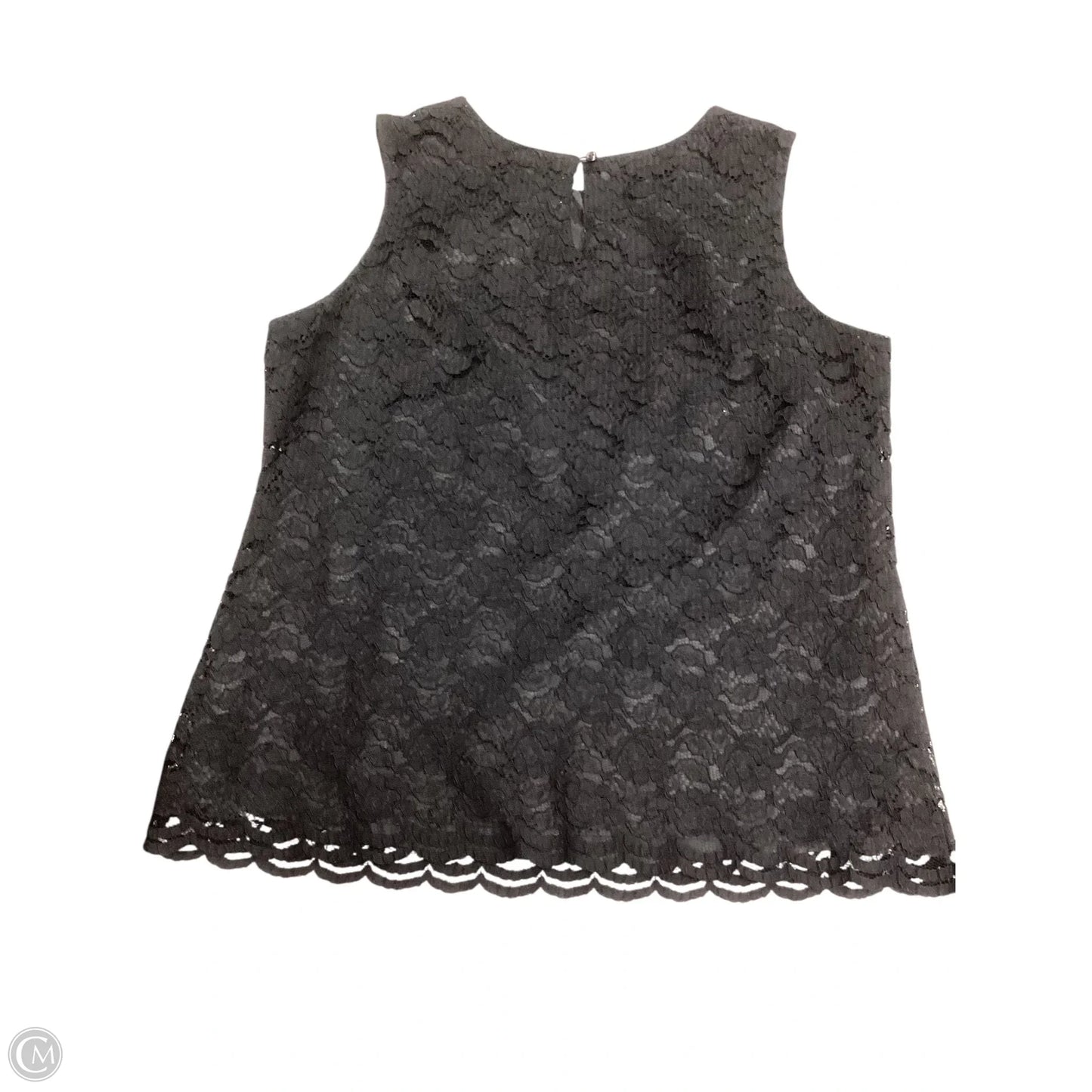 Top Sleeveless By Karen Scott In Black, Size: 1x