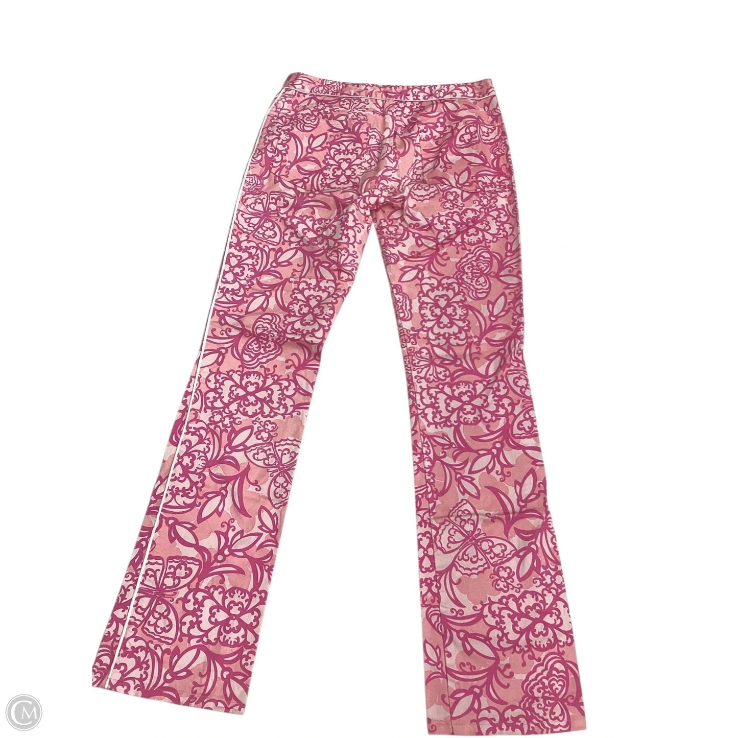 Pants Designer By Lilly Pulitzer In Pink & White, Size: 2
