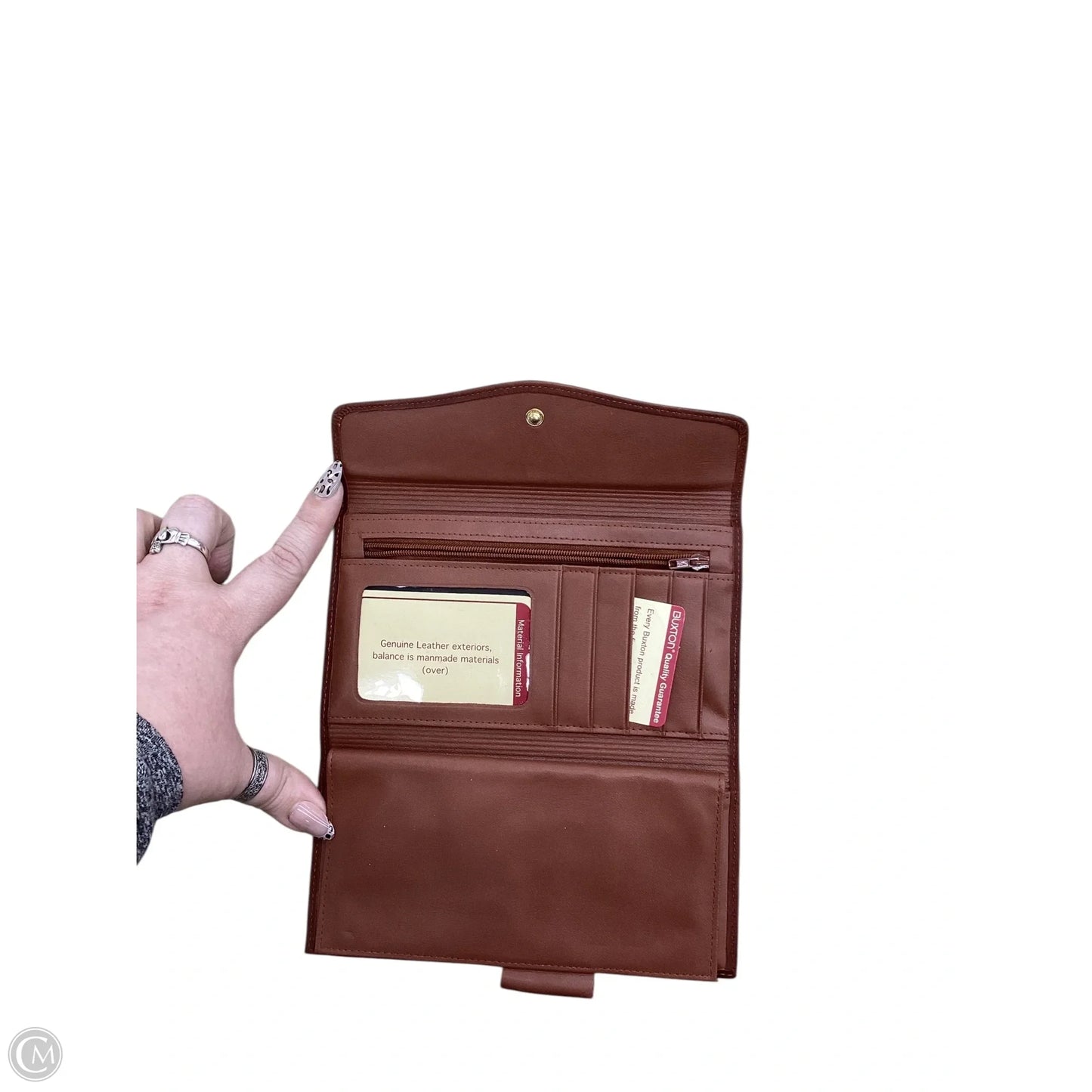 Wallet Leather By Buxton, Size: Medium