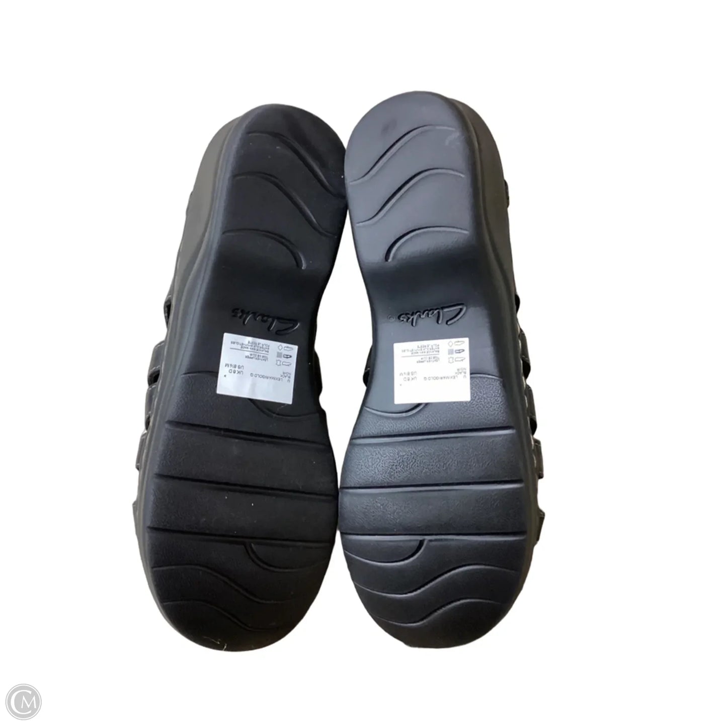 Sandals Flats By Clarks In Black, Size: 8.5