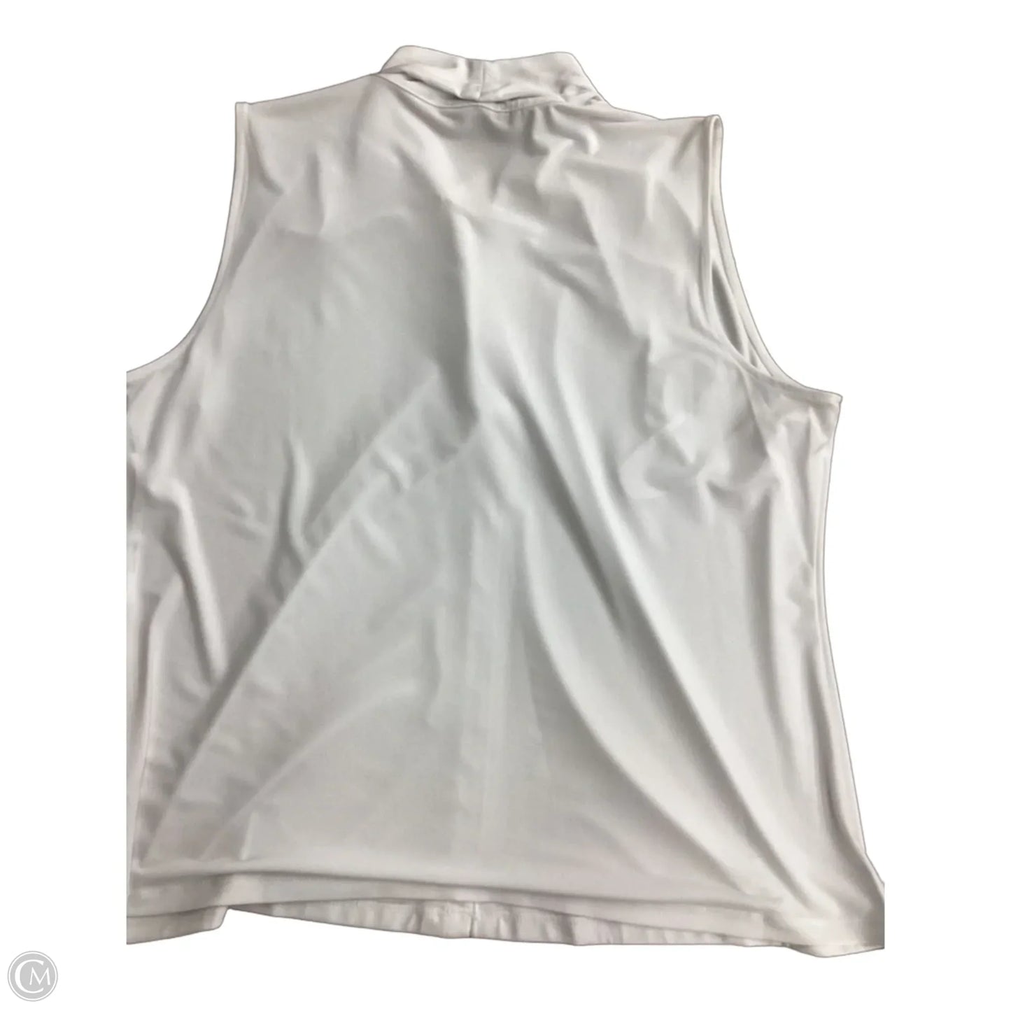 Blouse Sleeveless By Calvin Klein In White, Size: 1x