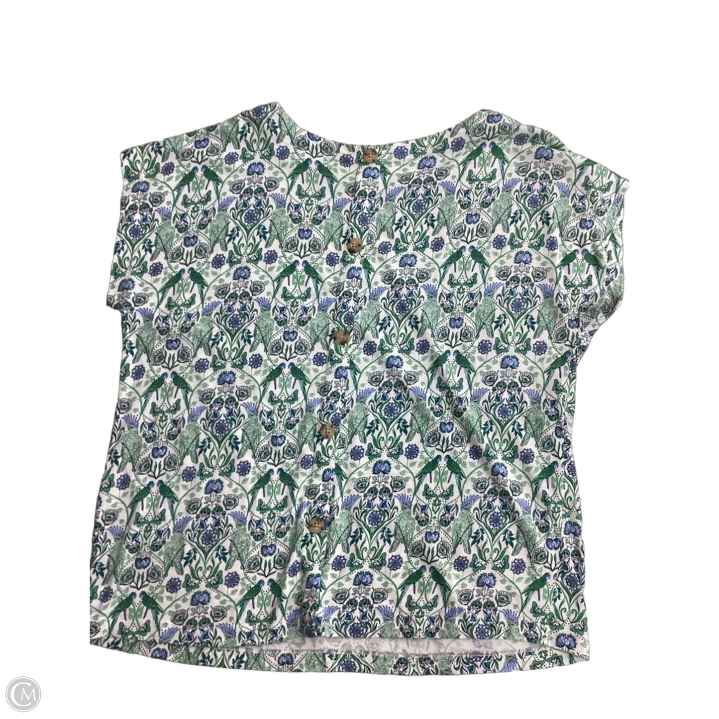 Top Short Sleeve By J. Jill In Blue & Green, Size: L