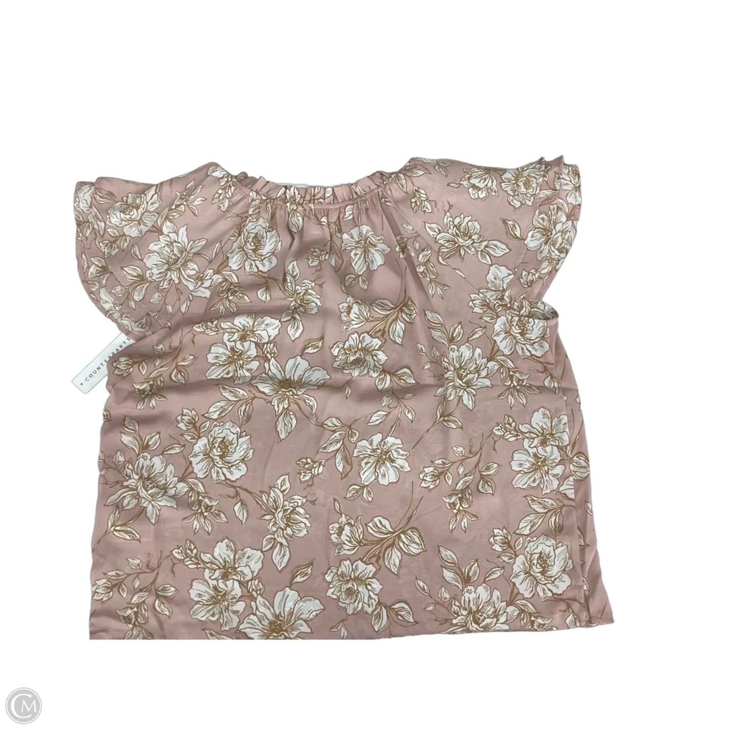 Blouse Short Sleeve By Counterparts In Mauve, Size: Xl