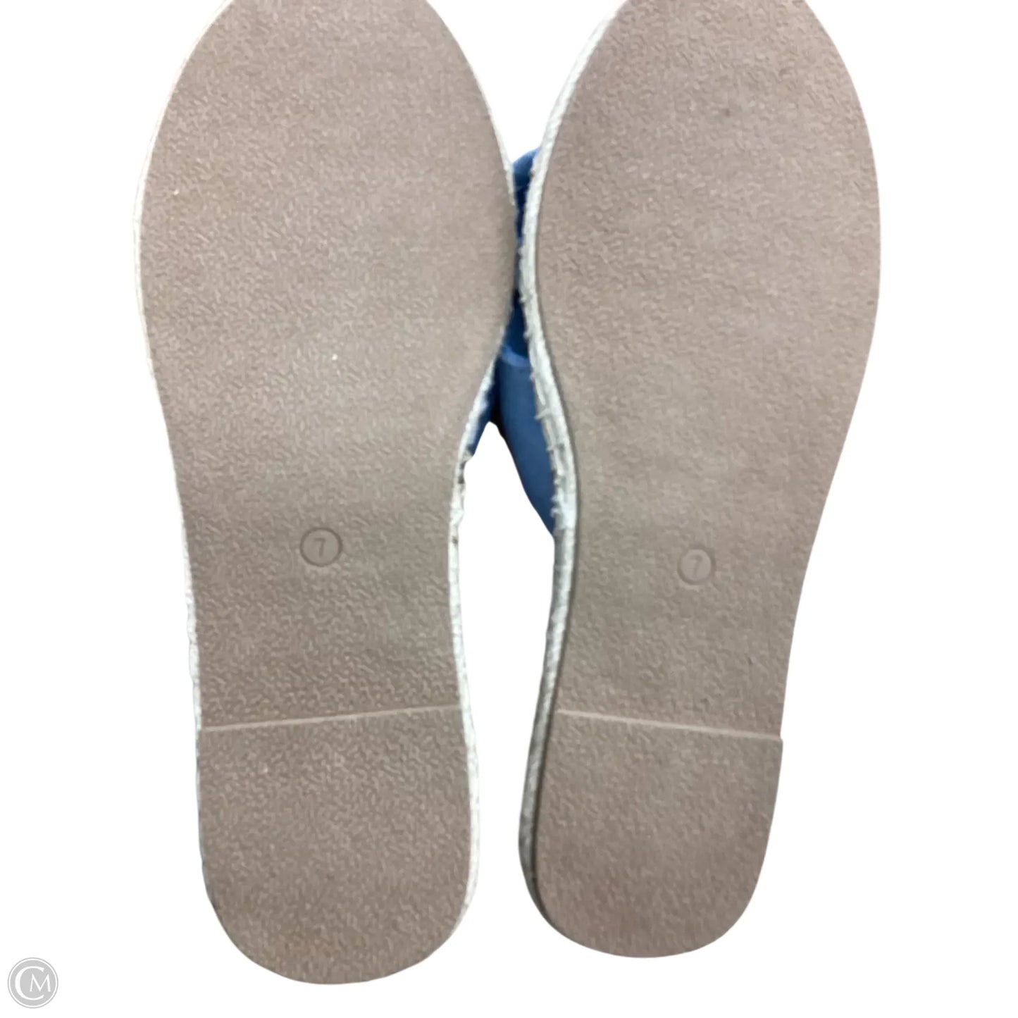 Sandals Flats By Serra In Blue Denim, Size: 7