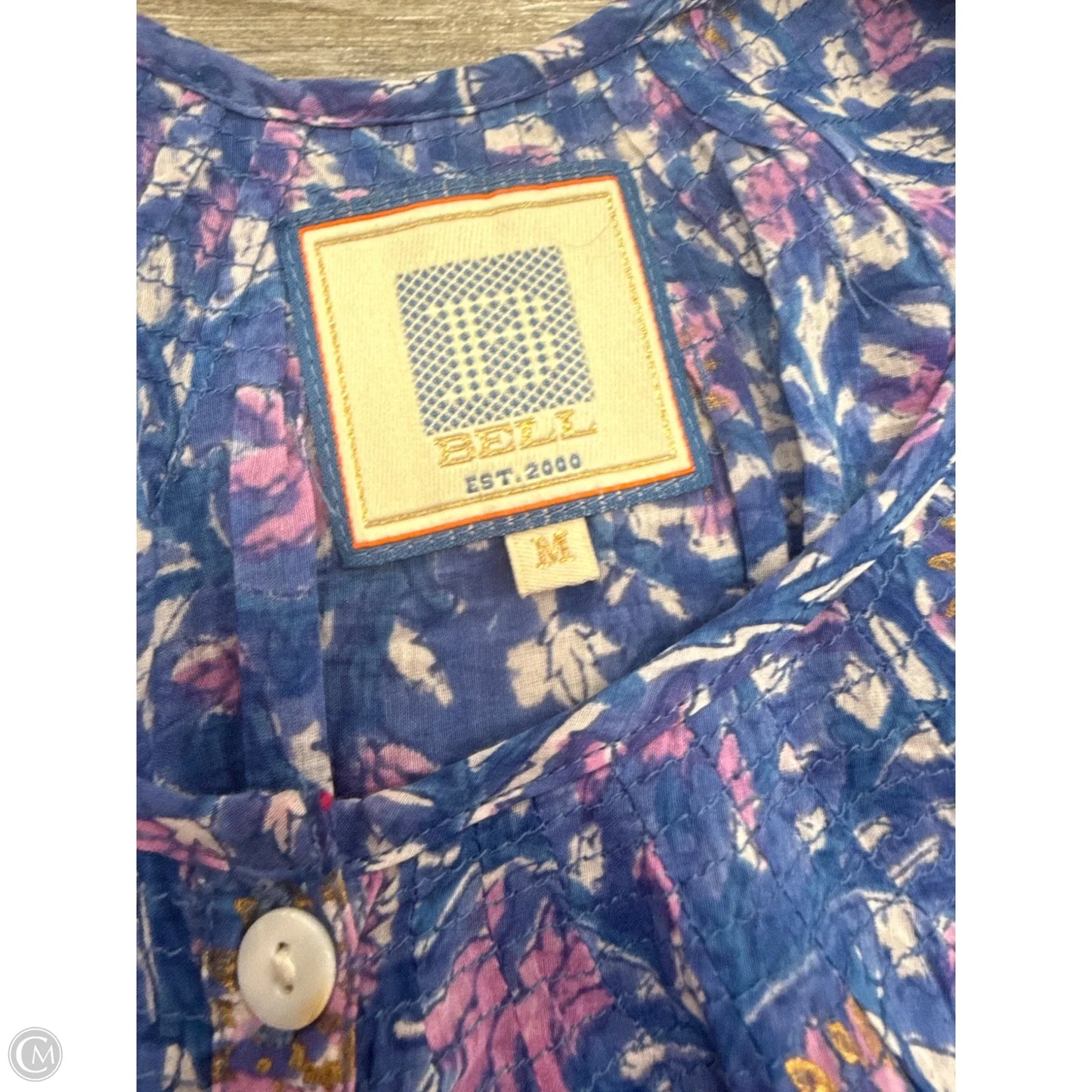 Top Long Sleeve Designer By Bell In Blue, Size: M